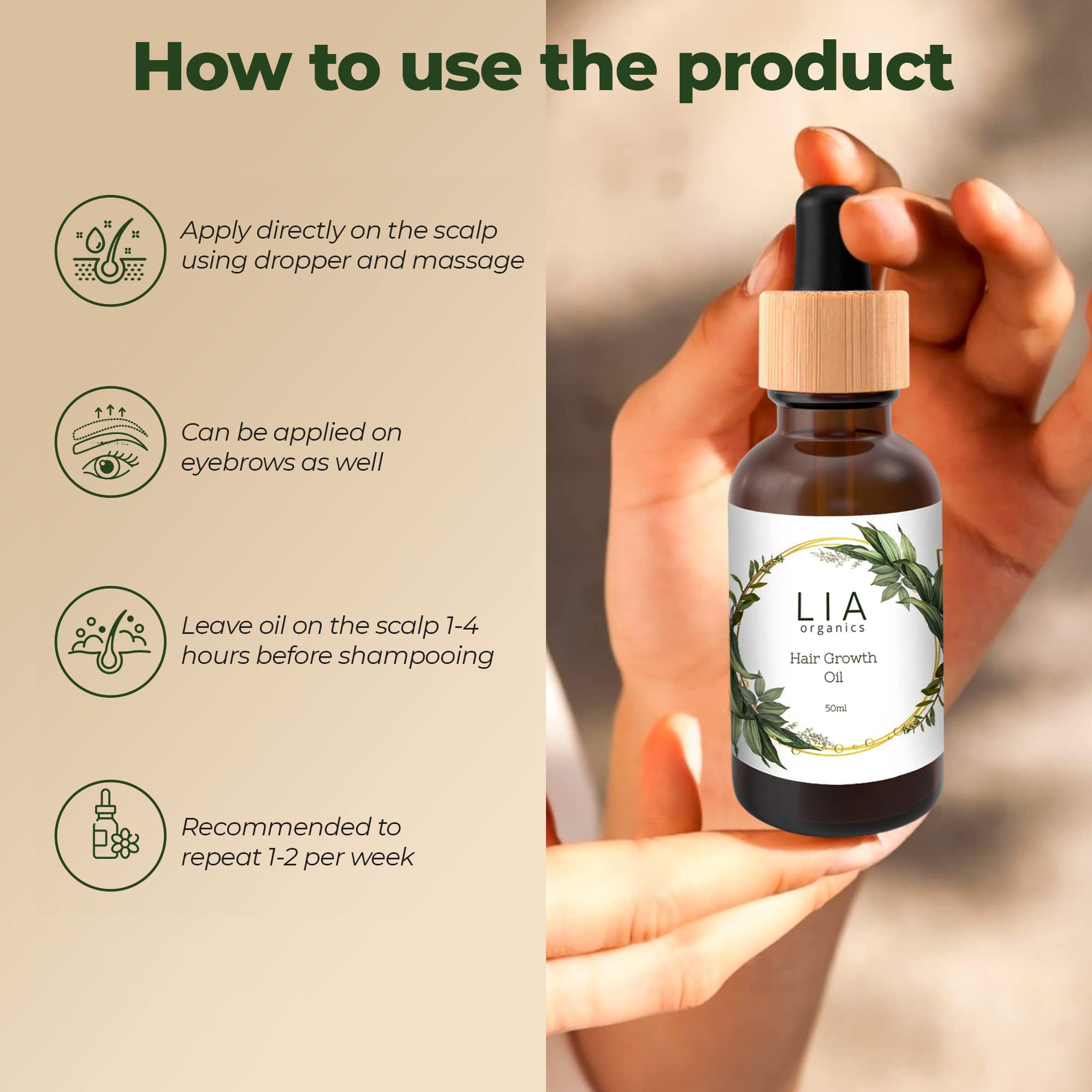 Hair Growth Oil - Lia Organics Official Imagery - 4