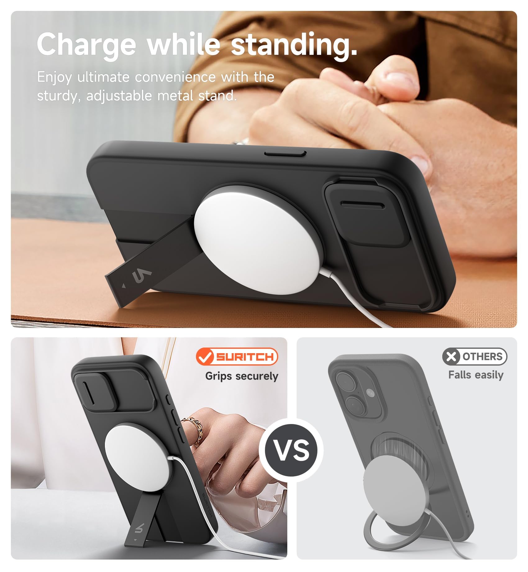 SURITCH for iPhone 17e 16e Case with Magnetic Camera Slide - SURITCH Official Imagery - 6