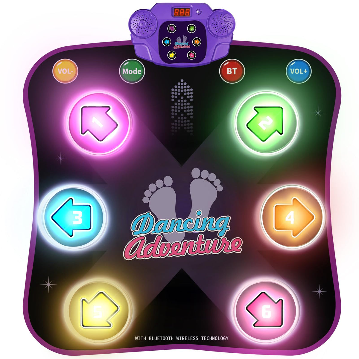 Dance Mat Toys with Bluetooth Electronic Dance Pad for 3 12 - Flooyes Official Imagery - 2
