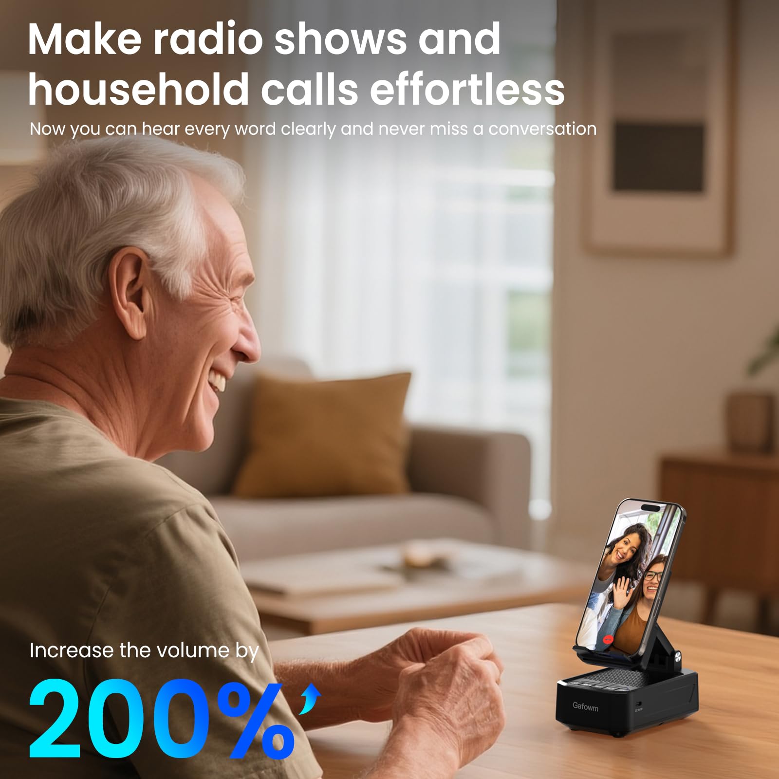 Gafowm Wireless Induction Speaker with Phone Stand, tech Gifts for Men - View 5