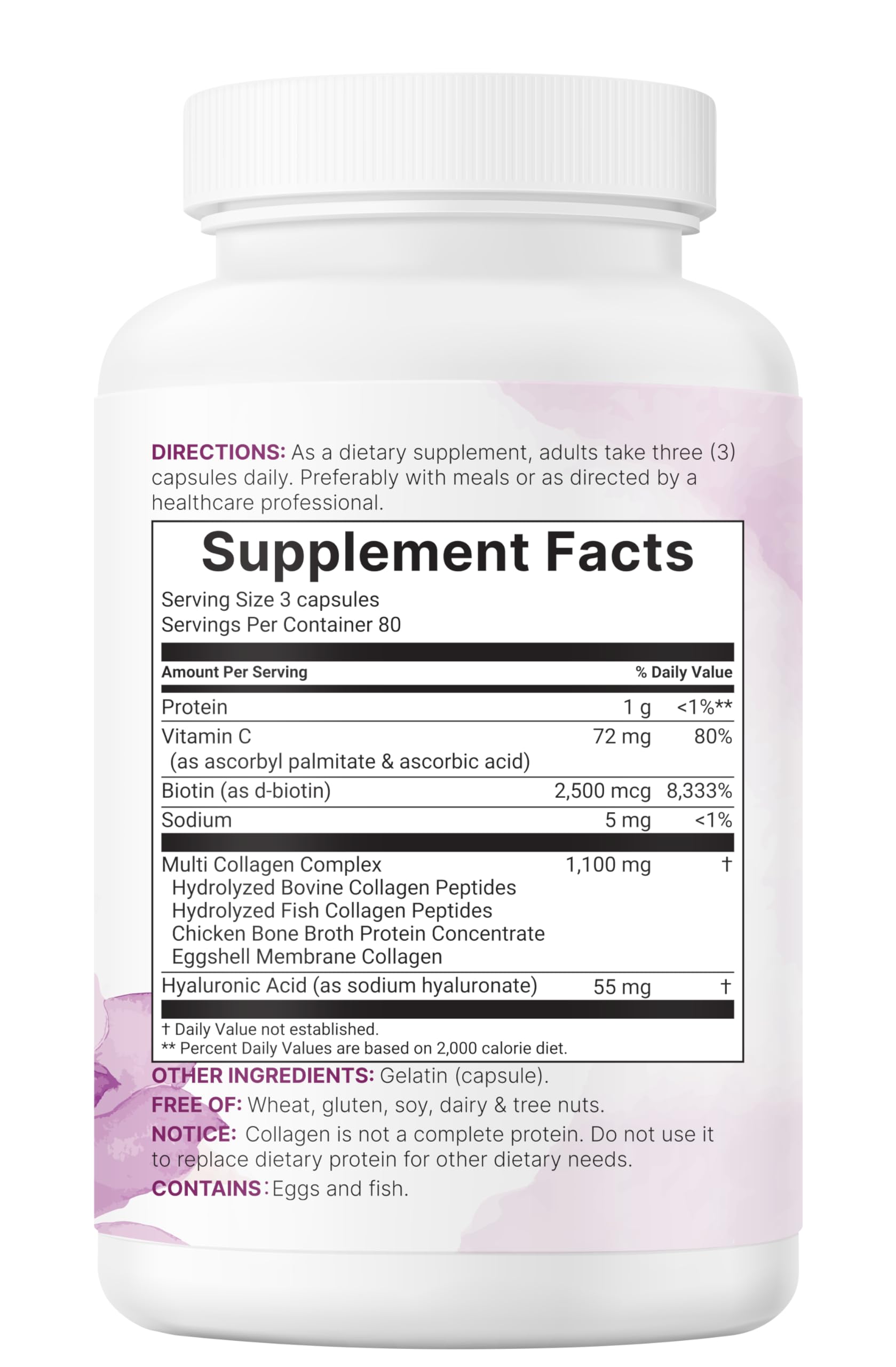 Micro Ingredients Multi Collagen Peptides Pills 240 Capsules - Micro Ingredients Official Imagery - 8
