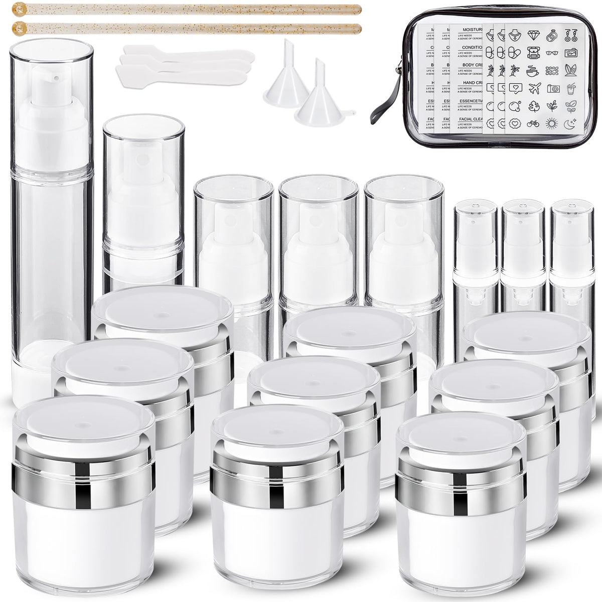 30 Pack TSA Approved Skincare Empty Travel Bottles 1 7 1 0 7 - KOUWICH Official Imagery - 2