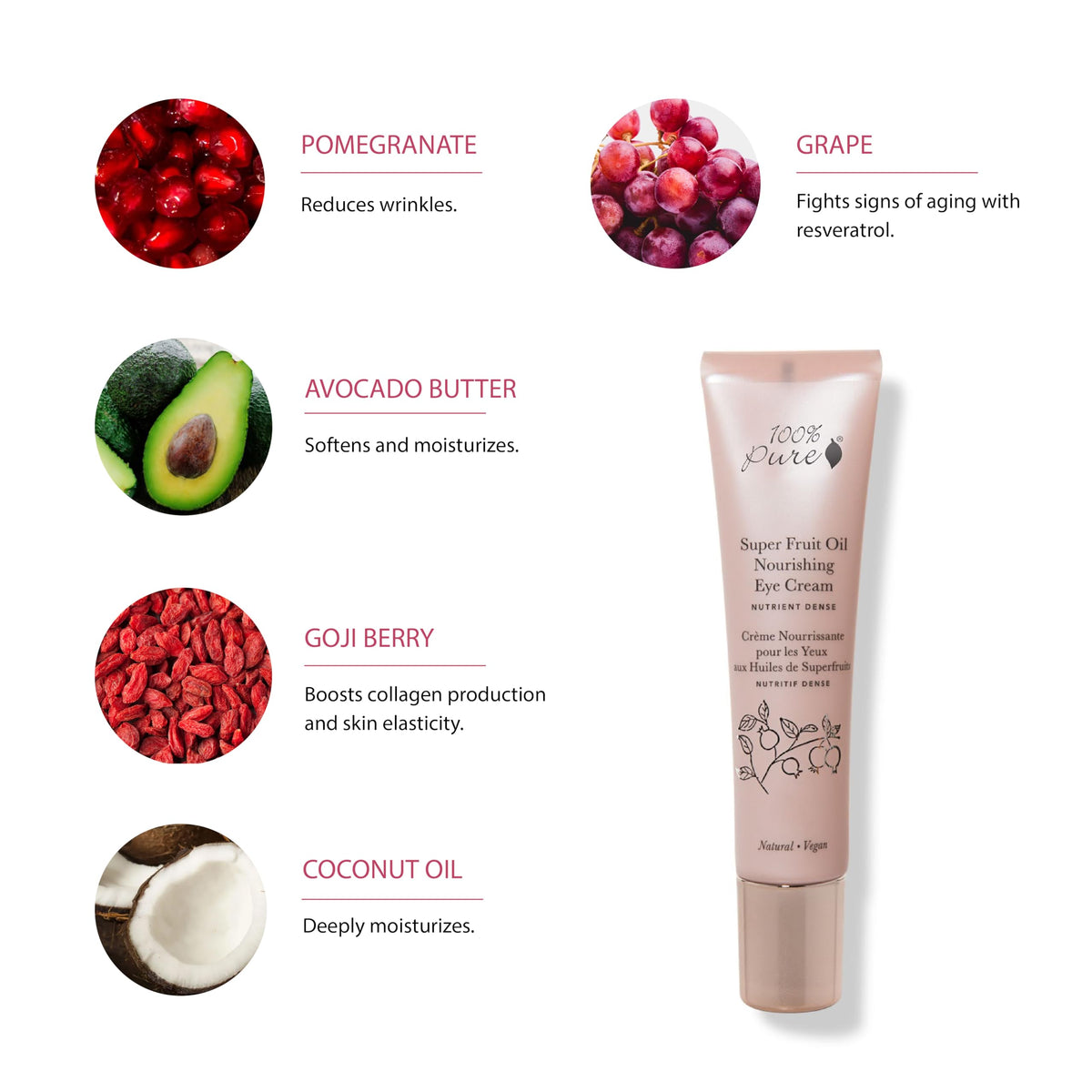 100 PURE Super Fruit Oil Nourishing Eye Cream 0 5 fl oz - 100% PURE Official Imagery - 4