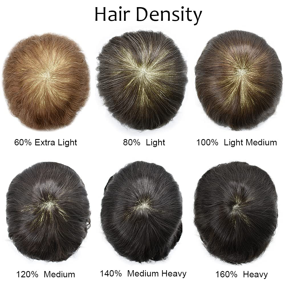 SINGA HAIR men's Swiss lace toupee wig with human hair, 6x9 inch lace base, natural-looking men's hair system
