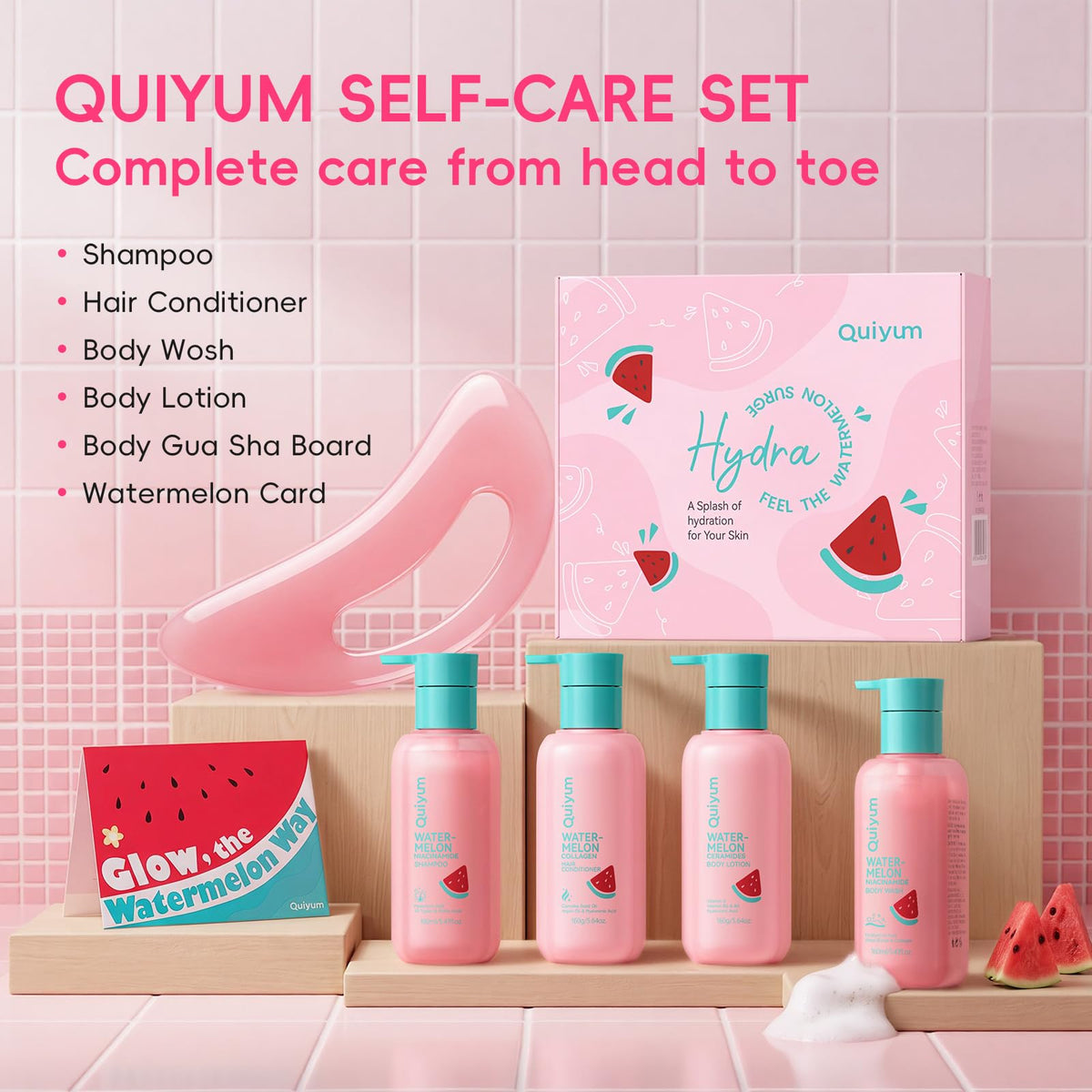 Watermelon Body Care Gift Enjoy Refreshing Moisture Bathroom - QUIYUM Official Imagery - 3