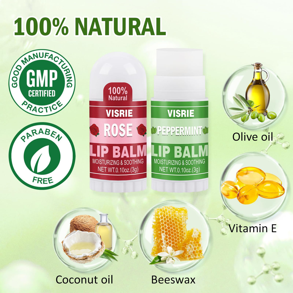 120 Pack Mini Lip Balm Bulk 10 Assorted Flavors 0 1oz - VISRIE Official Imagery - 4