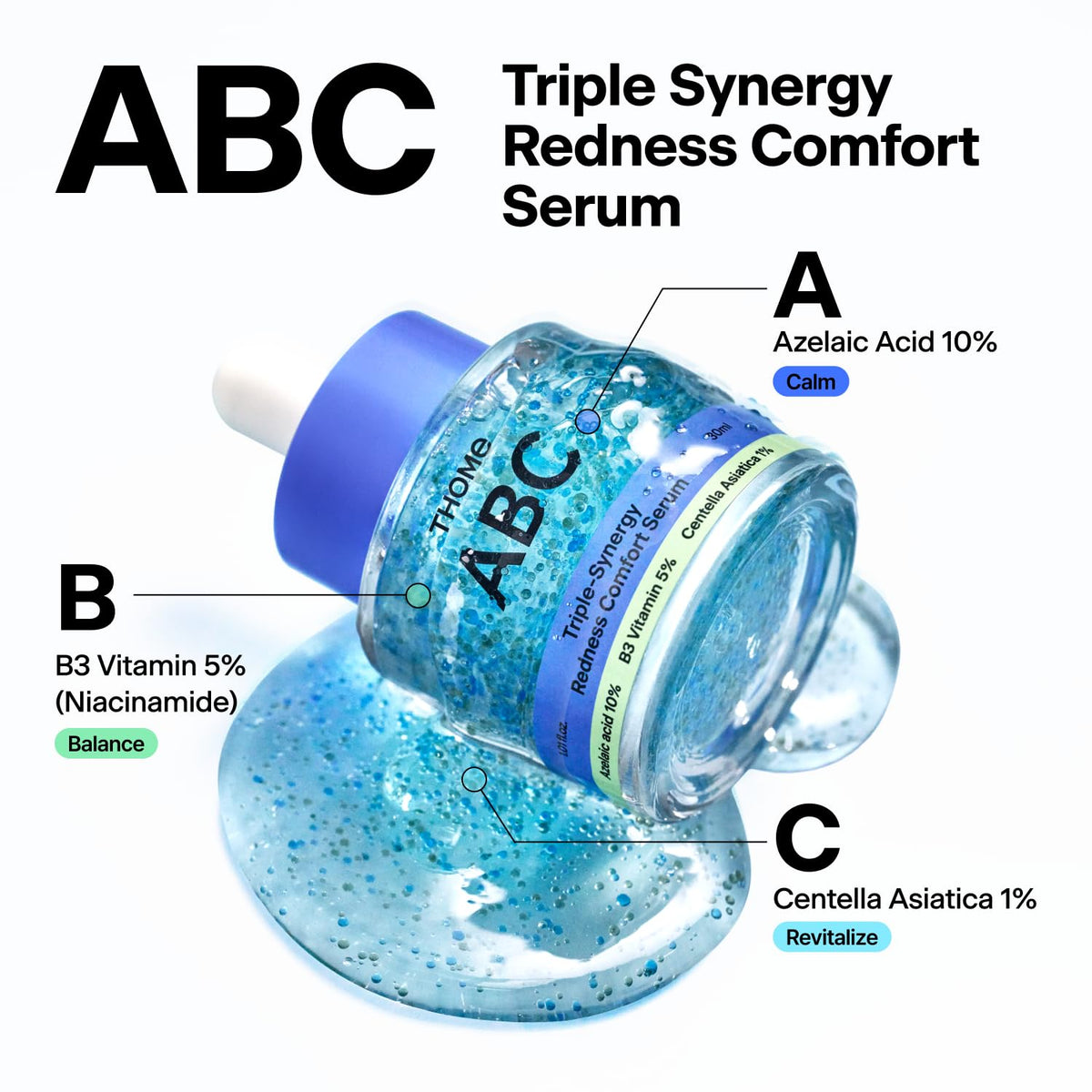 Azelaic Acid Niacinamide Centella Asiatica Serum for Dark - THOME Official Imagery - 4