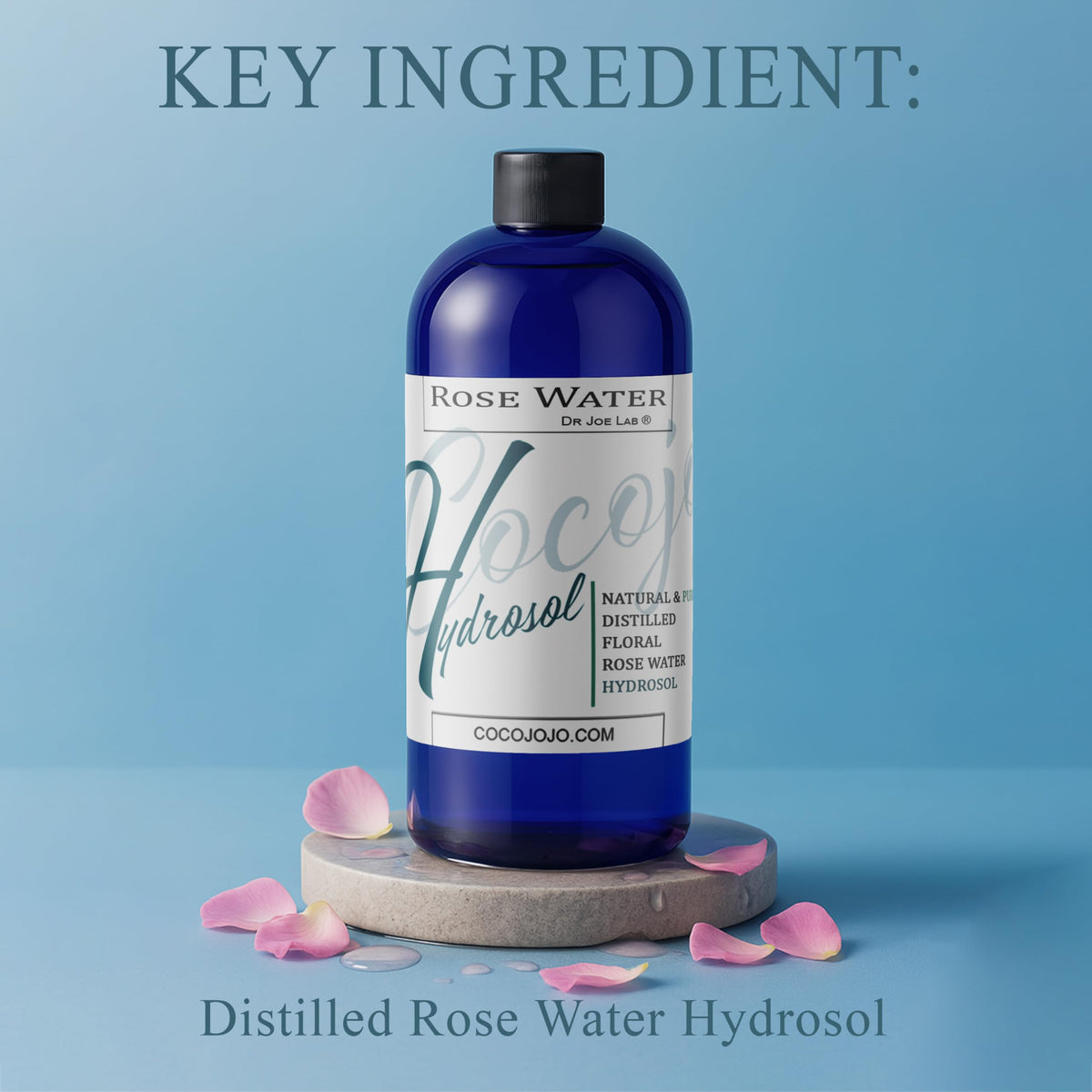 Rose Hydrosol Water Spray Toner 32 oz for Face Hydrating - cocojojo Official Imagery - 3