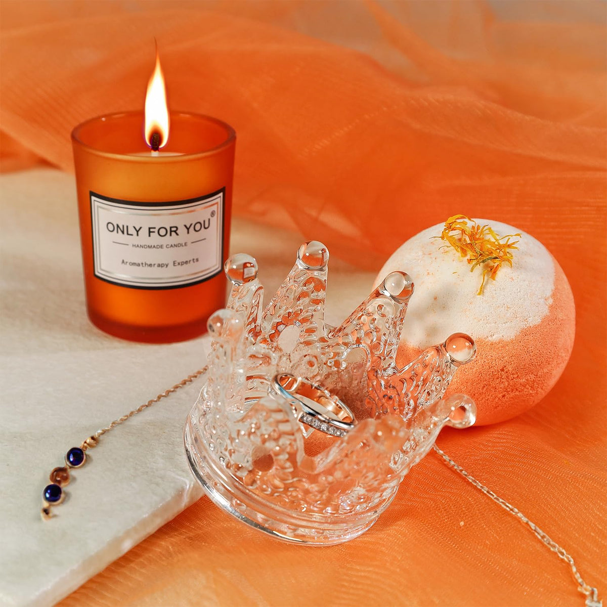 Bright Orange Gift Box Unique Spa Gifts Basket Set for Women - Vansonana Official Imagery - 6