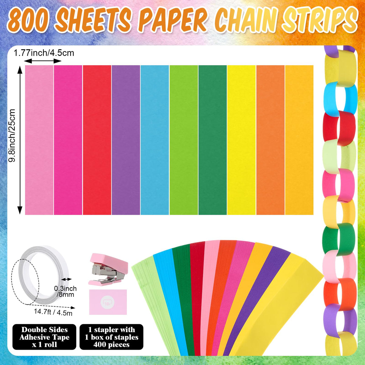 TaoBary Rainbow Party Decorations 492ft Crepe Streamers 600 - TaoBary Official Imagery - 7