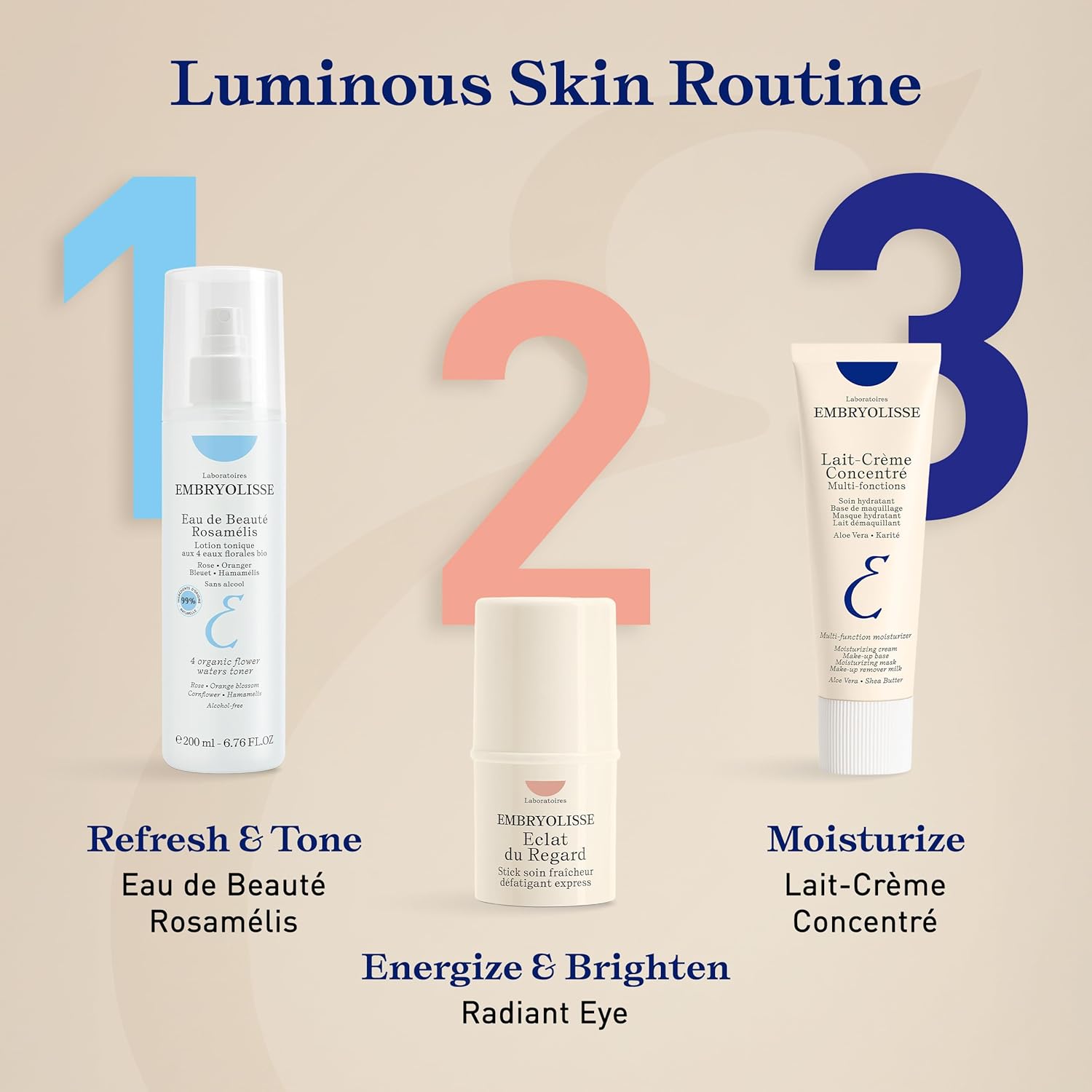 Elefair Embryolisse Lait-Crème Concentré moisturizer in a white tube, designed for daily facial hydration and skin nourishment.