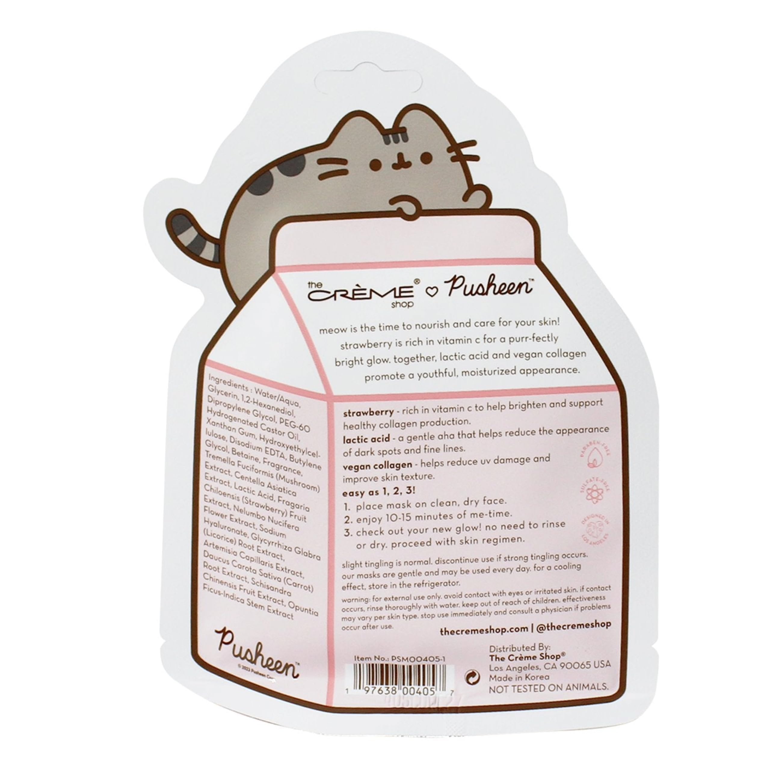 The Crème Shop x Pusheen Essence Sheet Mask (Strawberry - The Cr&egrave;me Shop