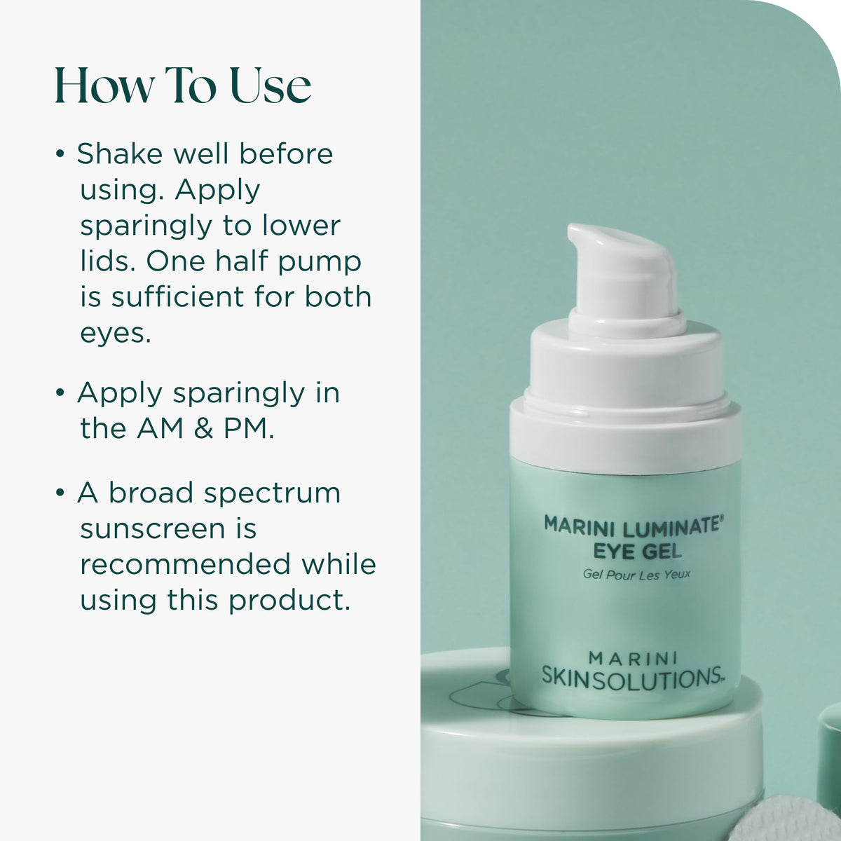Marini SkinSolutions Luminate Eye Gel - Marini SkinSolutions Official Imagery - 6