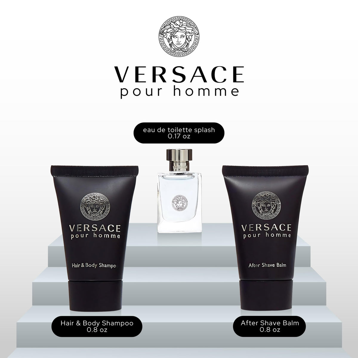 Versace Pour Homme for Men 3 Piece Mini Gift Set - Versace Official Imagery - 3