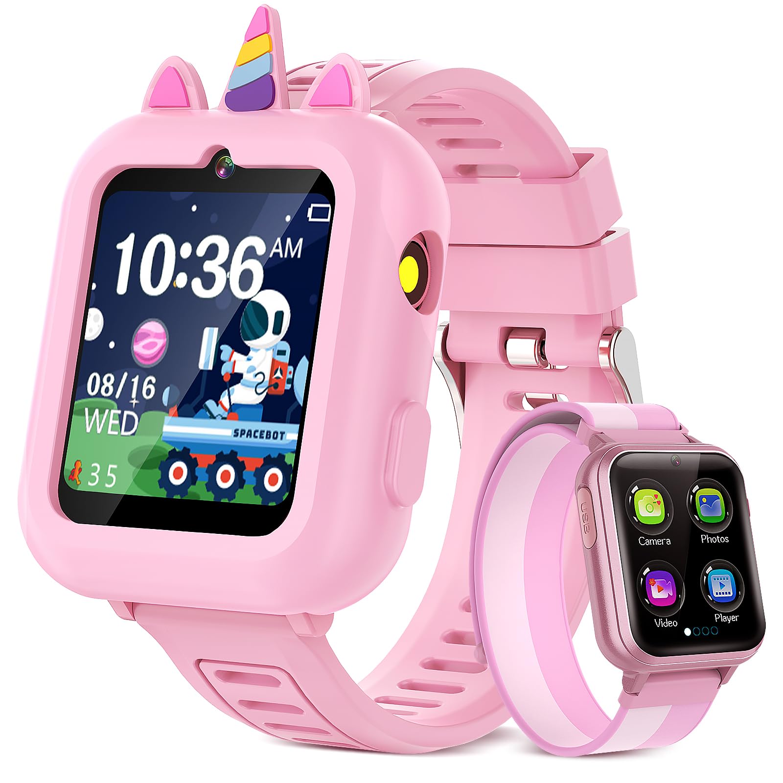 Sedzofan Smart Watch for Kids Girls Gift Age 3-12 with 39 Games Alarm - View 1