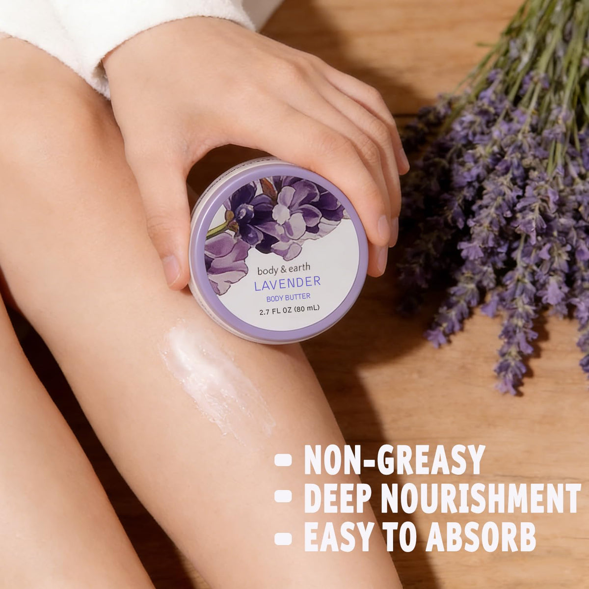 BODY EARTH Lavender Spa Gift Baskets for Women 11 pc Gifts - BODY & EARTH Official Imagery - 5
