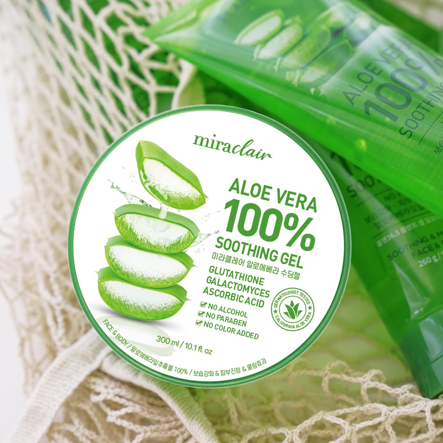 MIRACLAIR Pure Aloe Vera Gel Face, Skin & Hair 10.1 oz