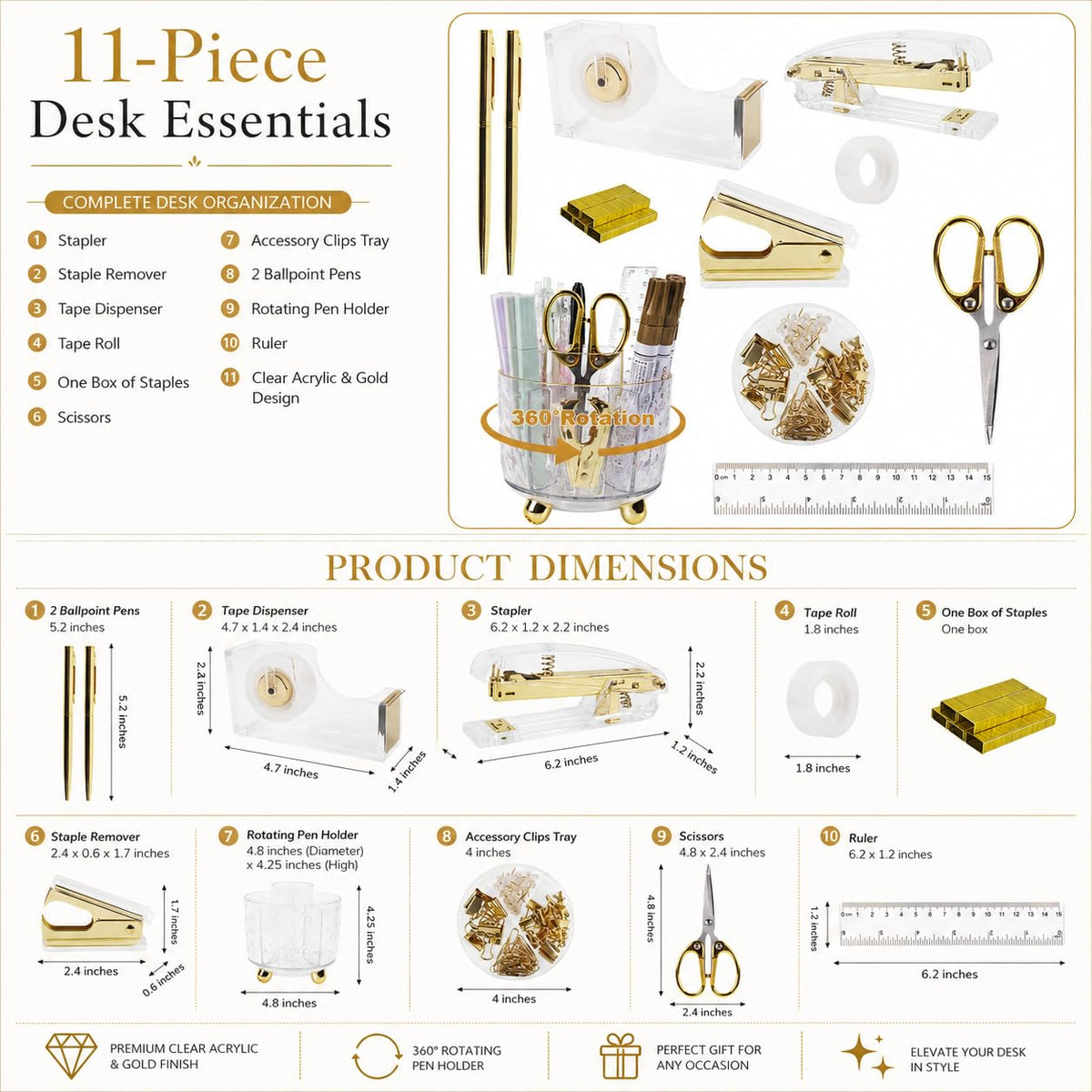 Office Desk Supplies Accessories for Women - ChezAbbey Official Imagery - 4