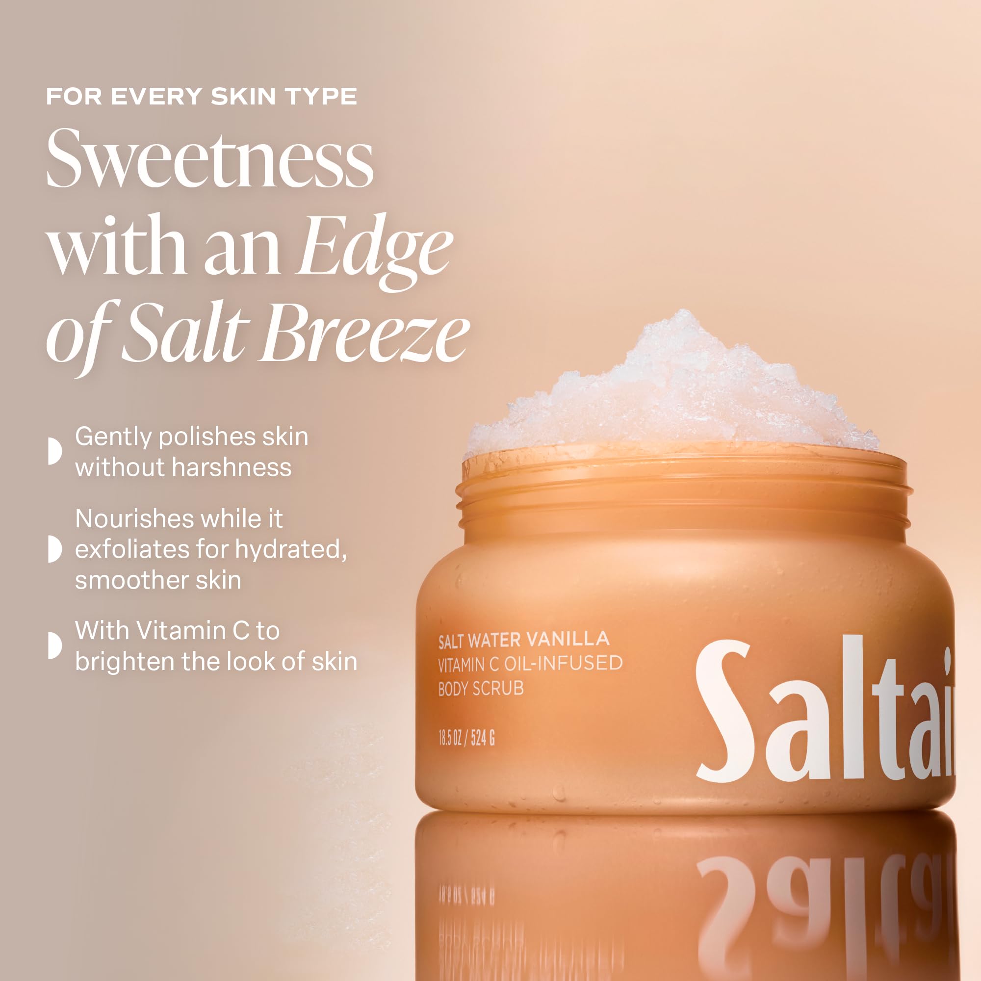Saltair Body Scrub - Salt Water Vanilla Exfoliating Polish - Saltair Official Product View 6