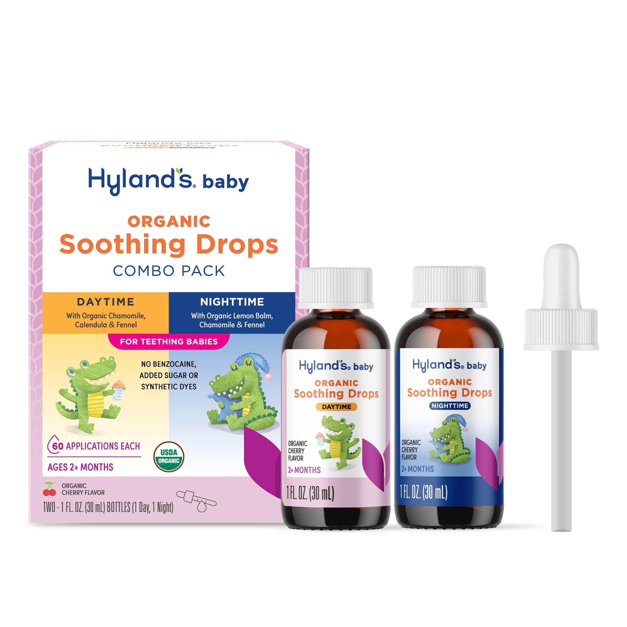 Hyland's Baby Organic Soothing Drops Day & Night 2-Pack