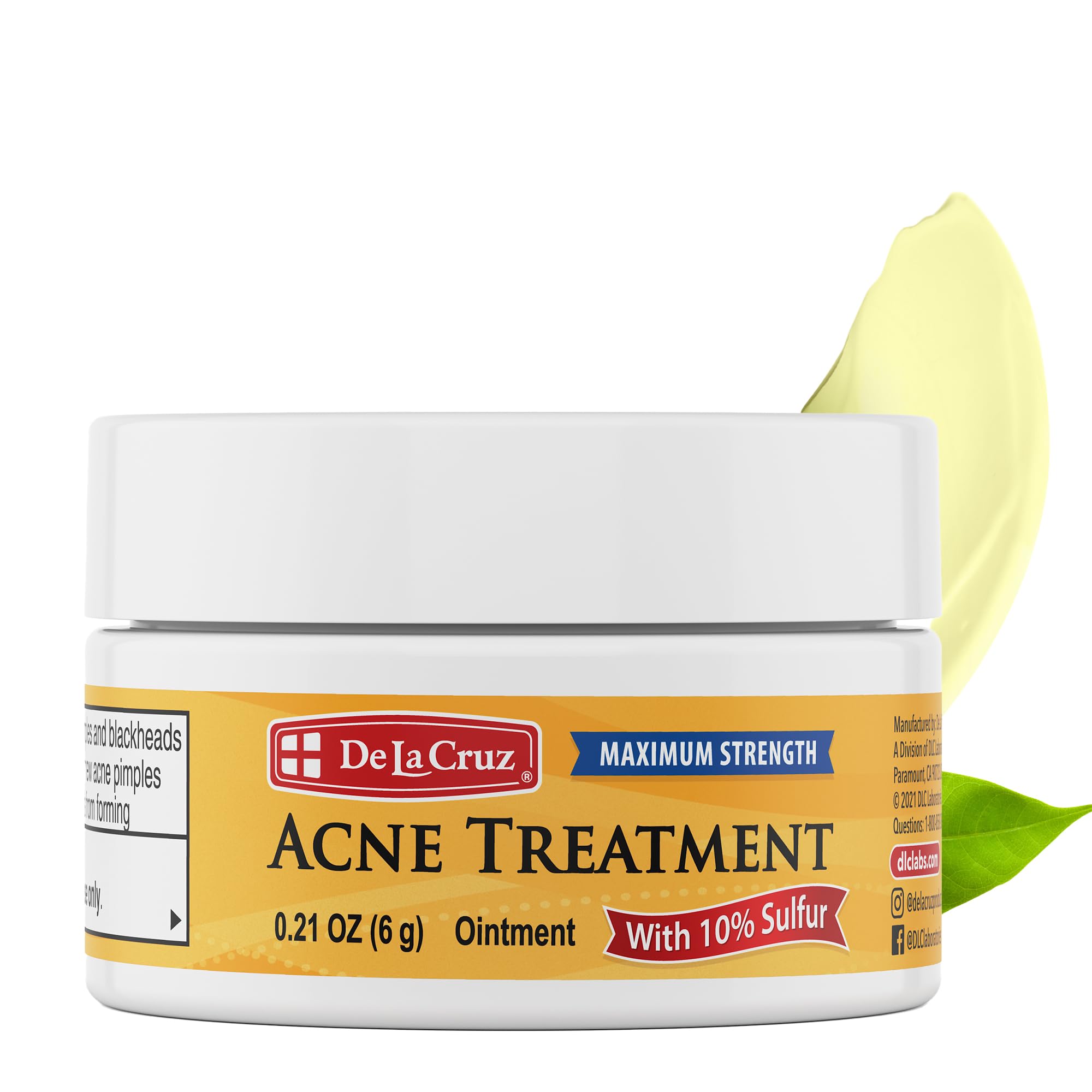 De La Cruz 10% Sulfur Ointment Travel Size - Cystic Acne - Product Imagery