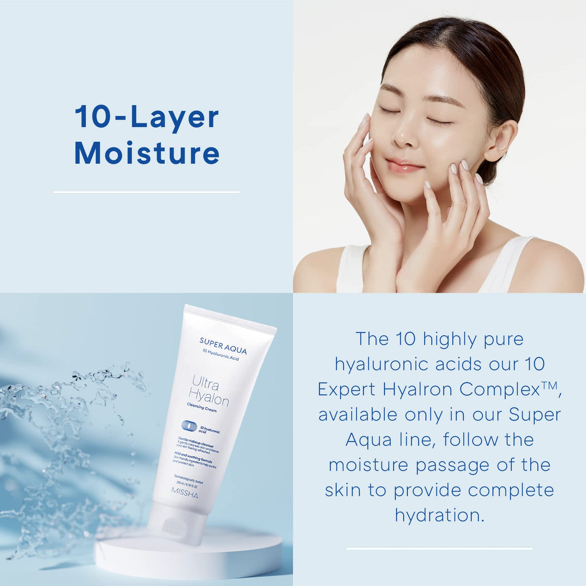 MISSHA Super Aqua Ultra Hyalron Cleansing Cream - MISSHA Official Product Imagery - 6