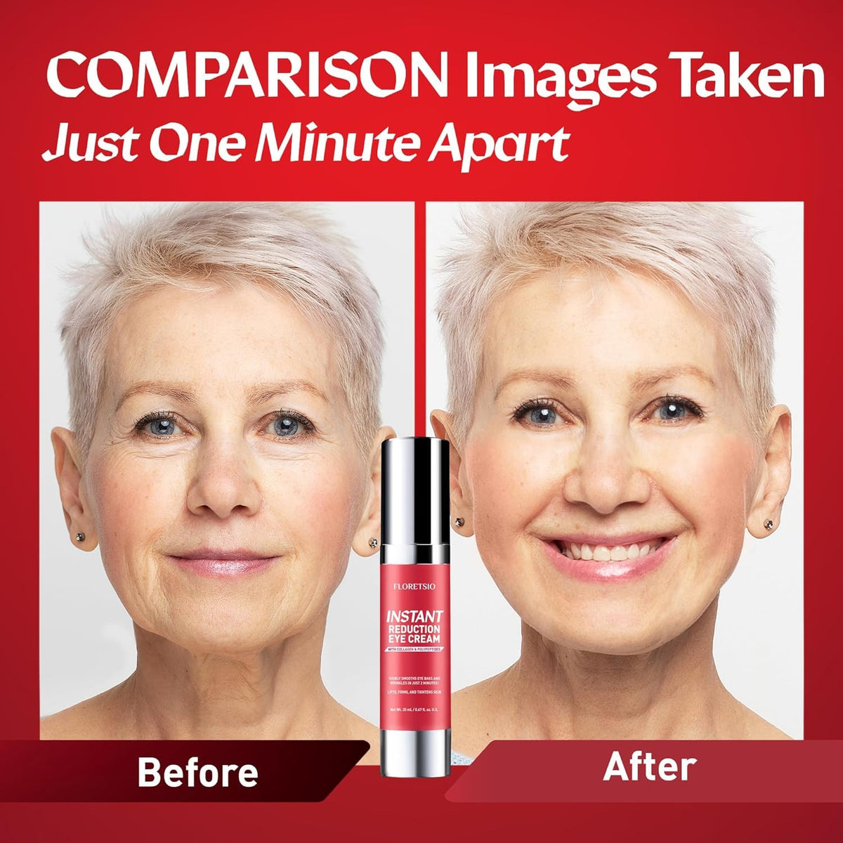 Instant Eye Face Lift Cream in 60s Wrinkle Filler 0 67 oz - Floretsio Official Imagery - 4