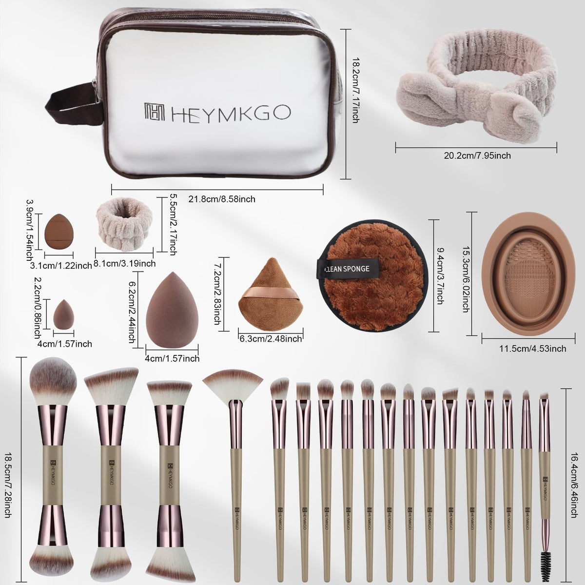 HEYMKGO Makeup Brushes 40Pcs Professional Makeup Brush Set - HEYMKGO Official Imagery - 8