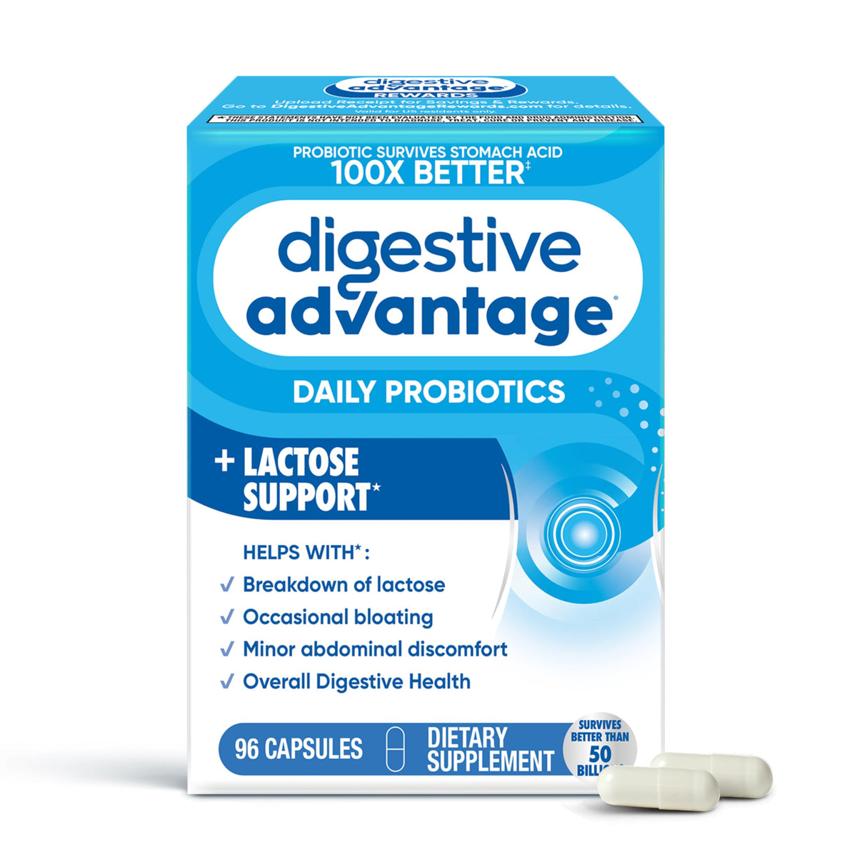 Digestive Advantage Probiotics Lactase Digestive Enzymes For - Digestive Advantage Official Imagery - 1