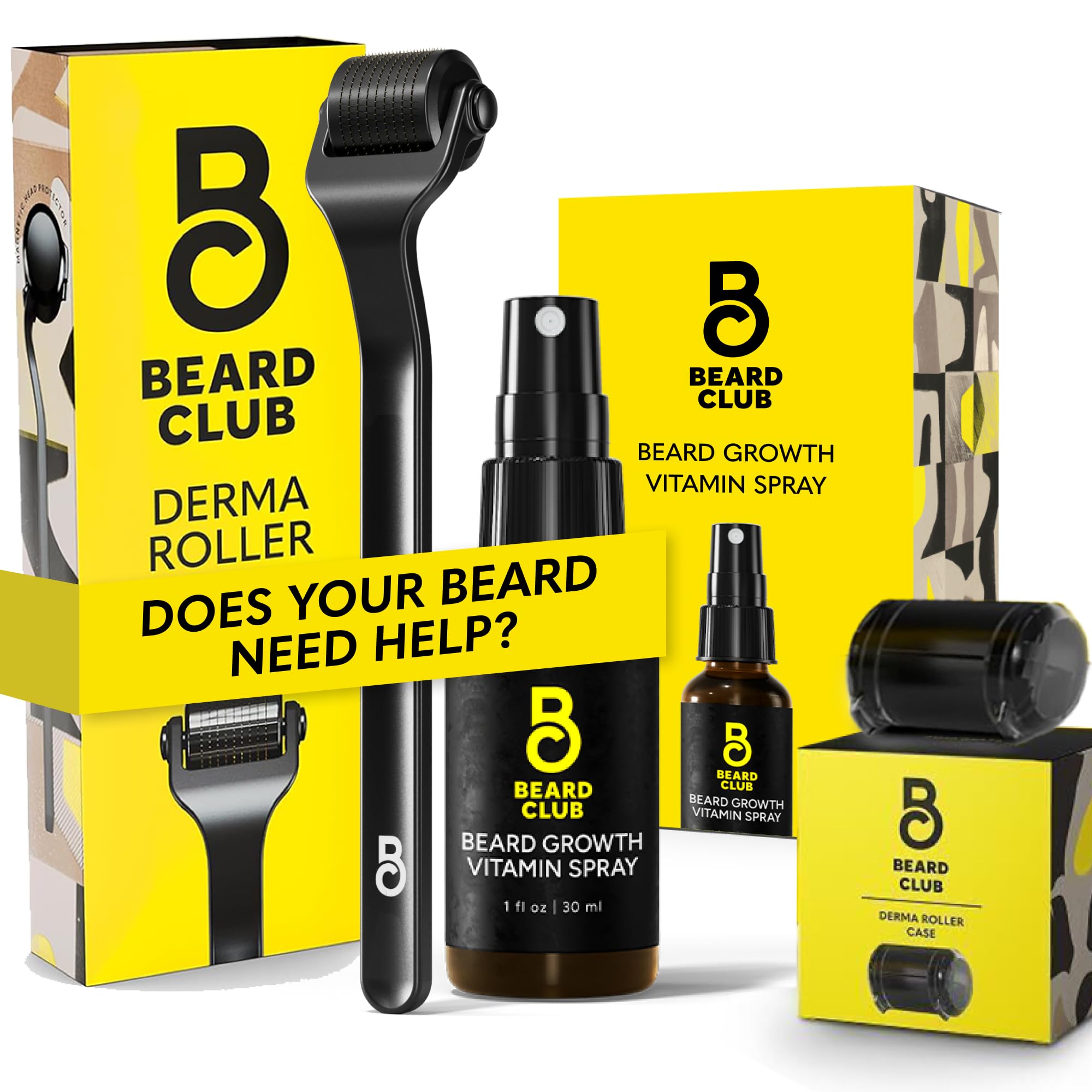 Beard Club Premium Derma Roller Biotin Beard Growth Vitamin - The Beard Club Official Imagery - 2