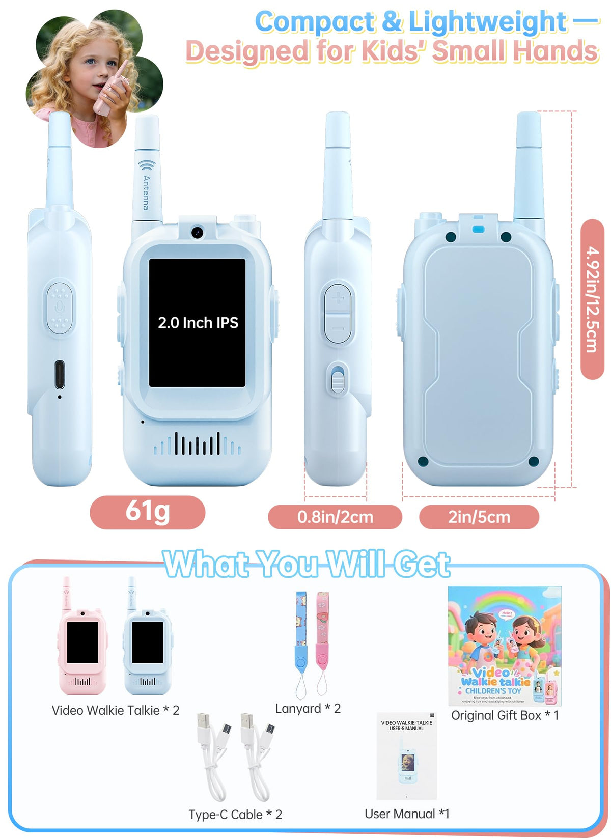 HD Video Walkie Talkies for Kids Kids Toys for 6 Year Old - Brisum Official Imagery - 7