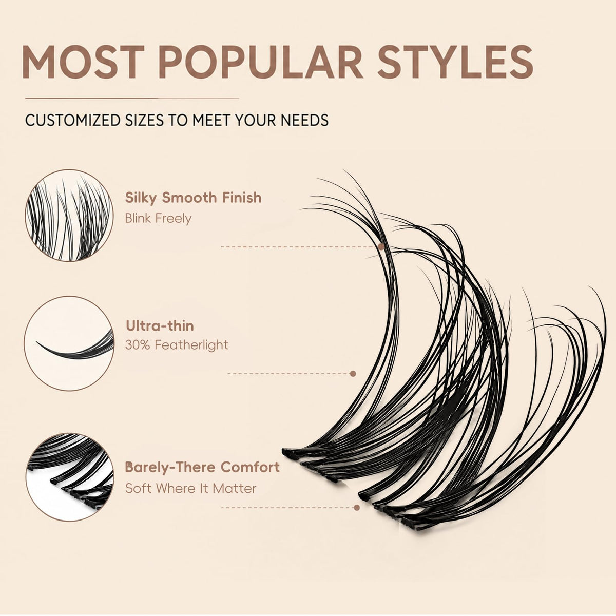 Spider Lash Clusters Breeze Lash Clusters Kit DD Curl Kylie - Maxcomfi Official Imagery - 5