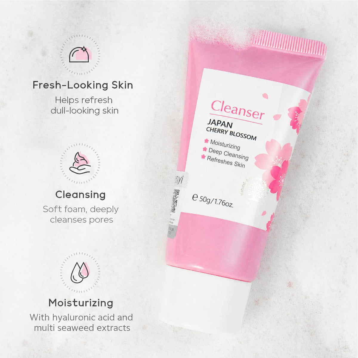 Sakura Face Care Set for Women 17Pcs Moisturizing Skin Care - LAIKME Official Imagery - 5