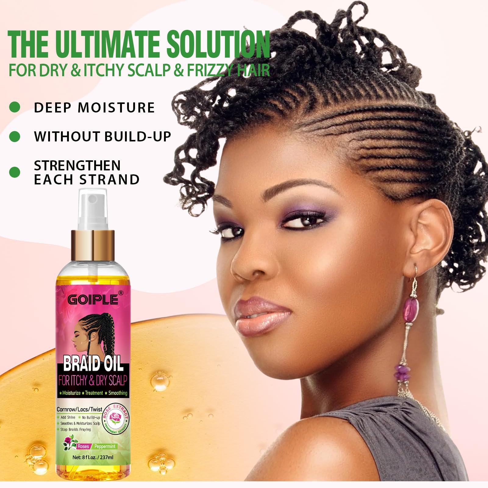 Goiple Braid Oil for Soothes Moisturizes Dry & Itchy Scalp - Braid Care for - Goiple Official Product View 5