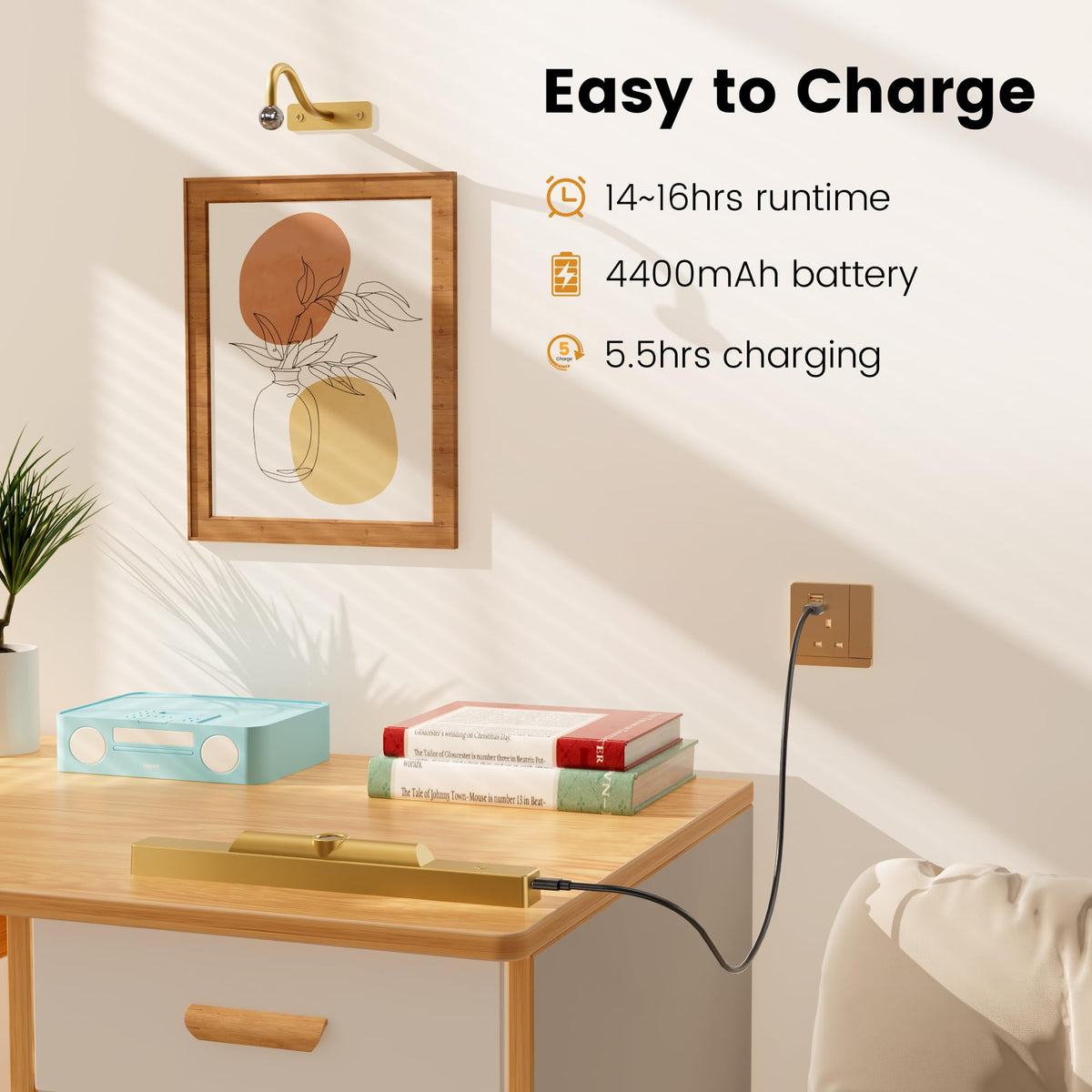 Wireless Picture Lights 12 2 Pack 4400mAh Battery Poerered - Craftersmark Official Imagery - 6