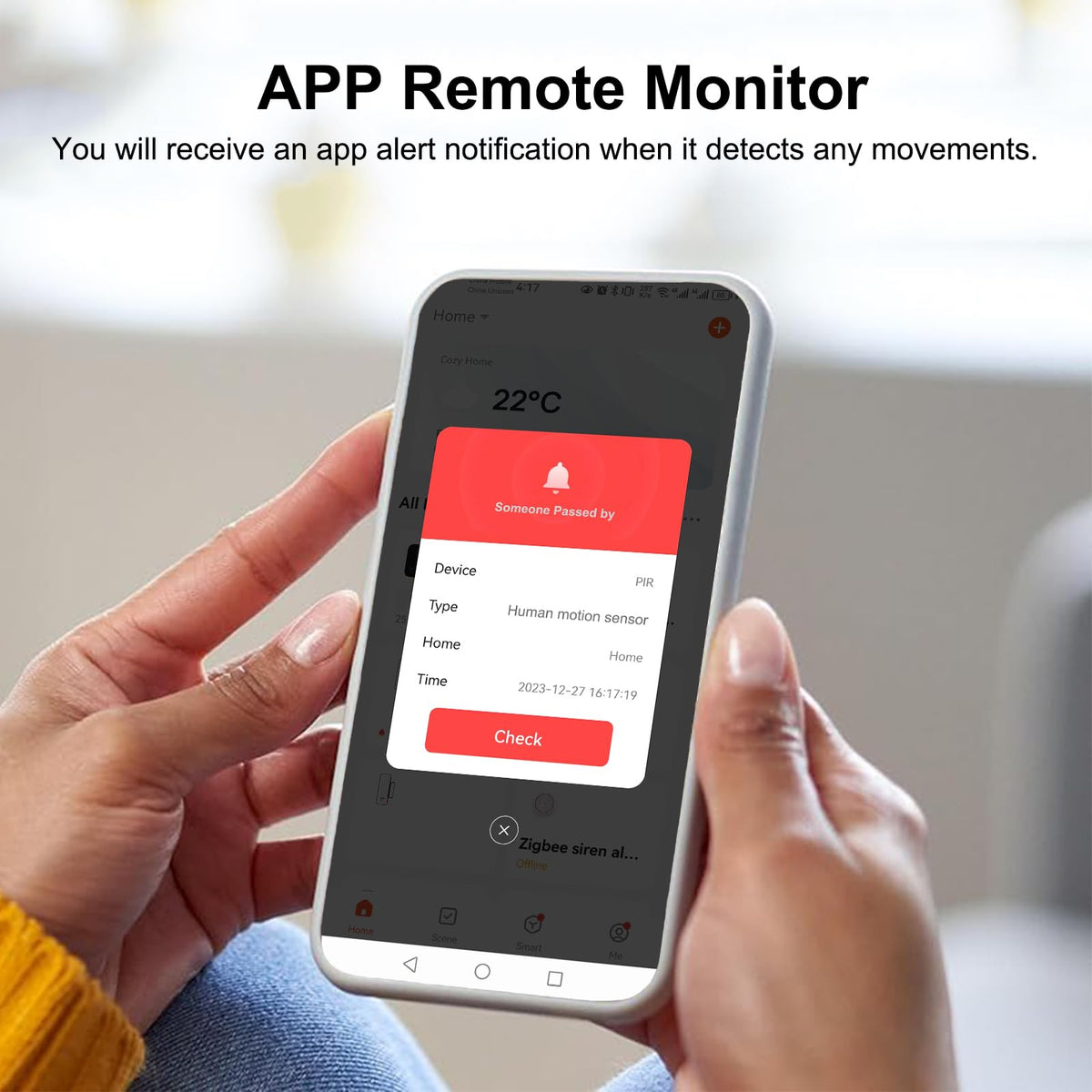 WiFi Motion Sensor Smart Motion Detector for Home Security - Zecamin Official Imagery - 7