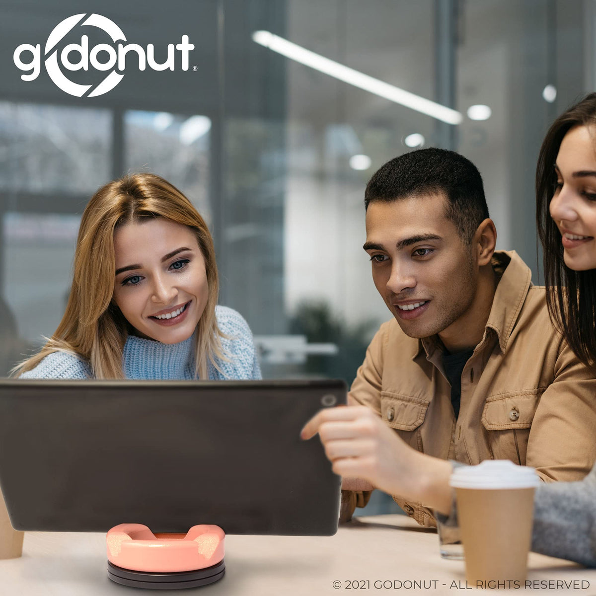 360 Swivel Smartphone and Tablet Stand and Desk Organizer - GoDonut Official Imagery - 6
