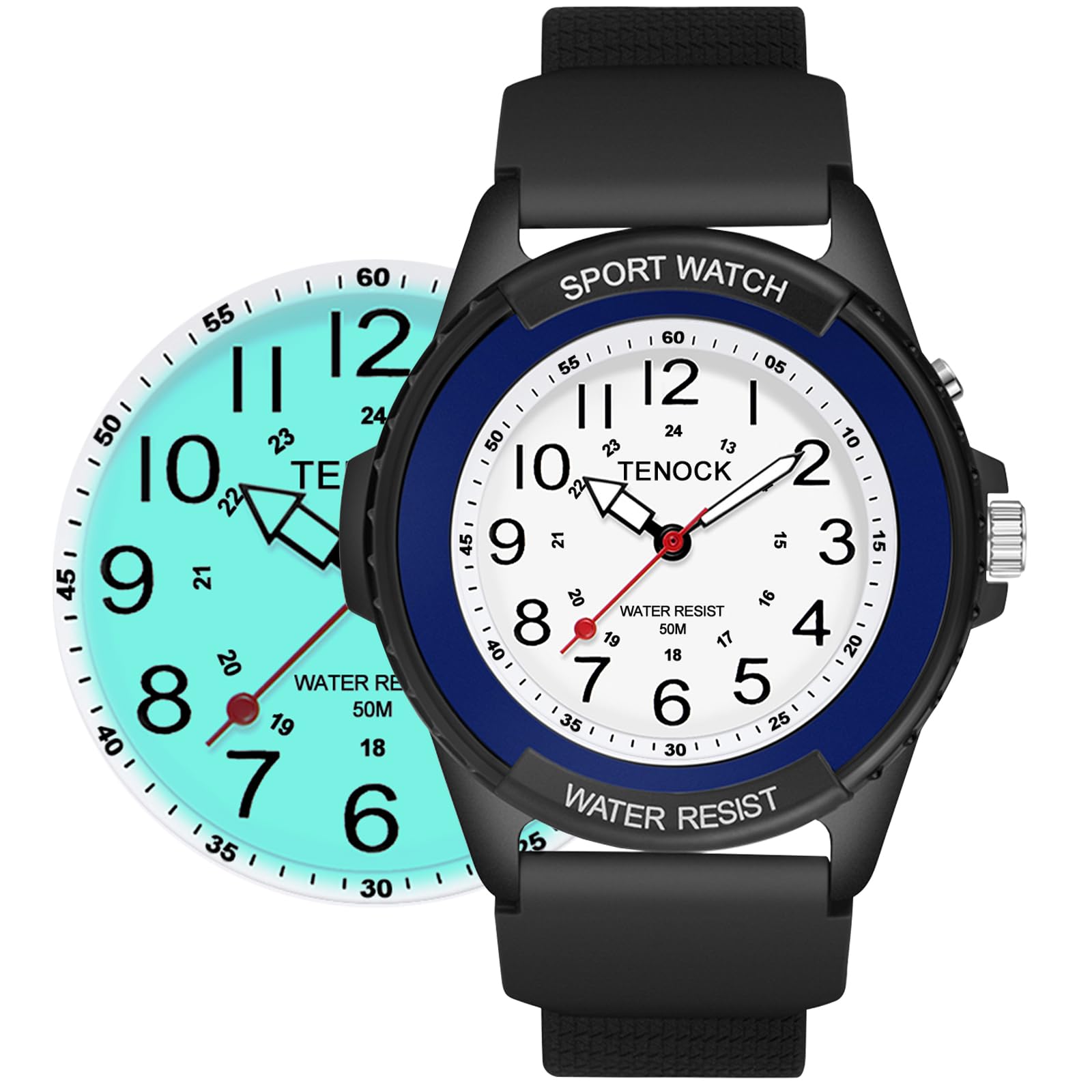 Analog Watches for Women Nurses 50M Waterproof, Night Light & - Product Imagery