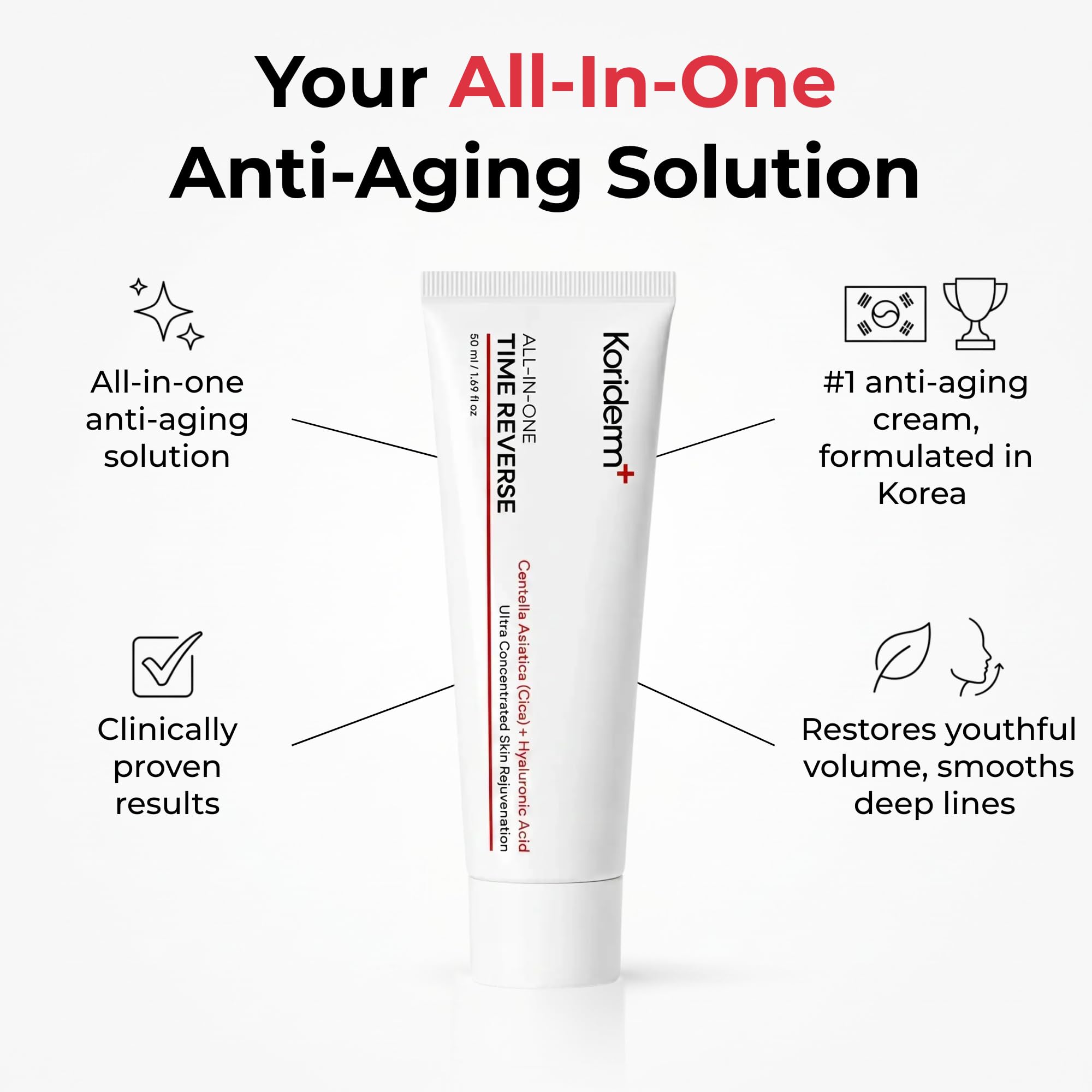 Koriderm Time Reverse Cream, Face Moisturizer, 1.69 Fl Oz - Koriderm Official Product View 4