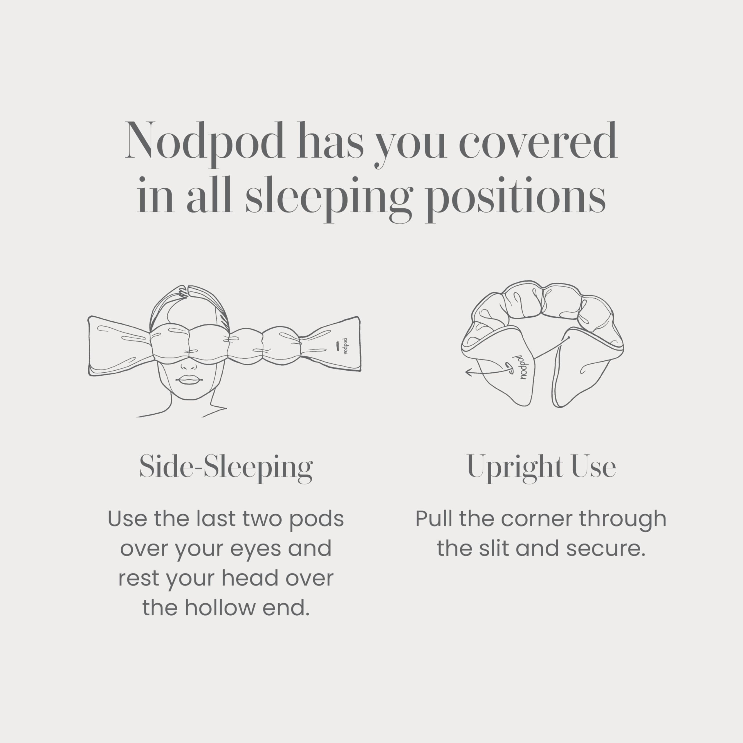 nodpod Mineralized Silk Gentle Pressure Sleep Mask, Weighted Eye Mask - nodpod Official Product View 5