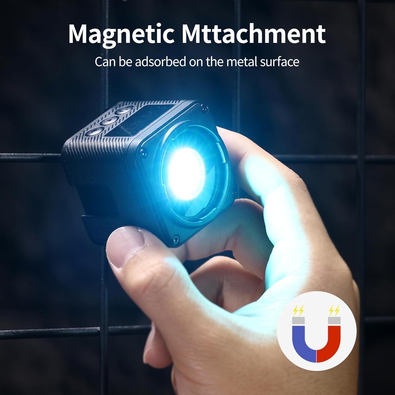 ULANZI L3 RGB LED video light with magnetic mount, adjustable color temperature 2700K-7000K, for camera lighting and video shoots