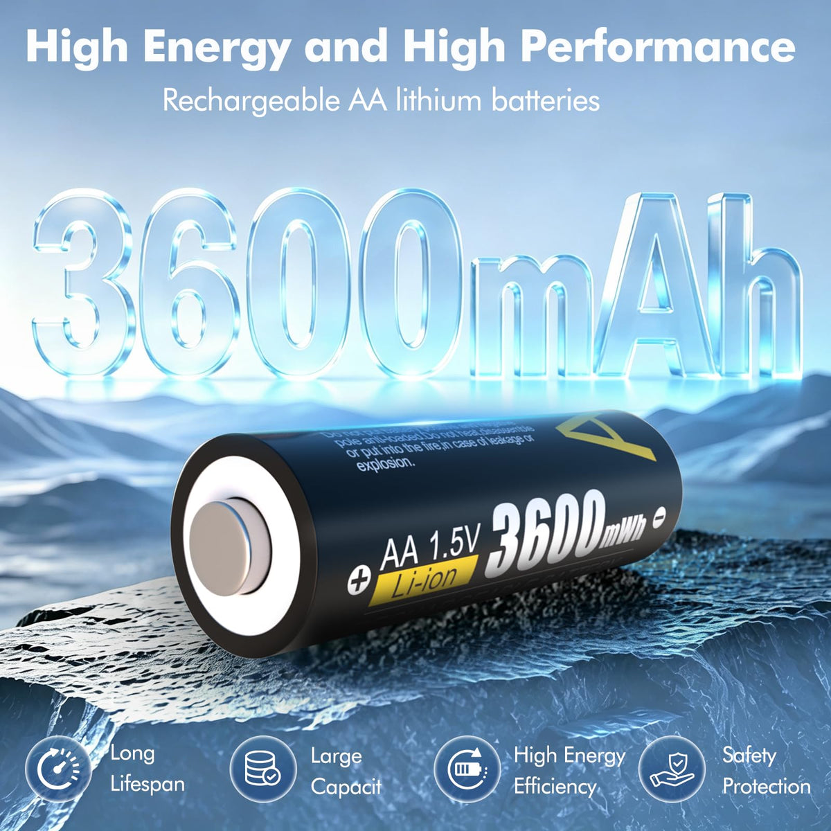 1 5V AA AAA Battery Charger with 8 Pack AA Rechargeable - HIKITMATE Official Imagery - 5