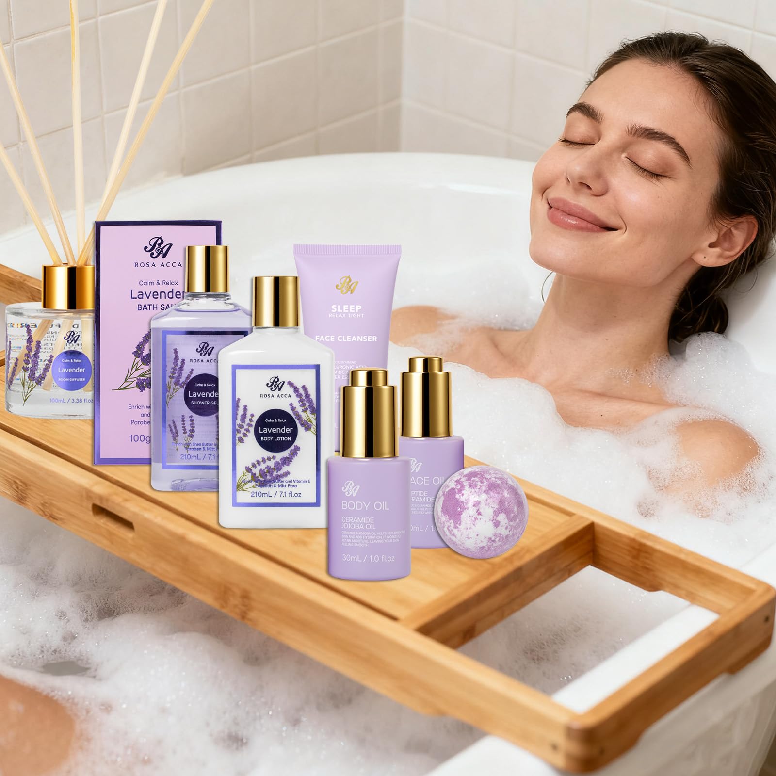 35 Pcs Gifts for Women, Lavender Bath &amp; Body Gift - RA ROSA ACCA