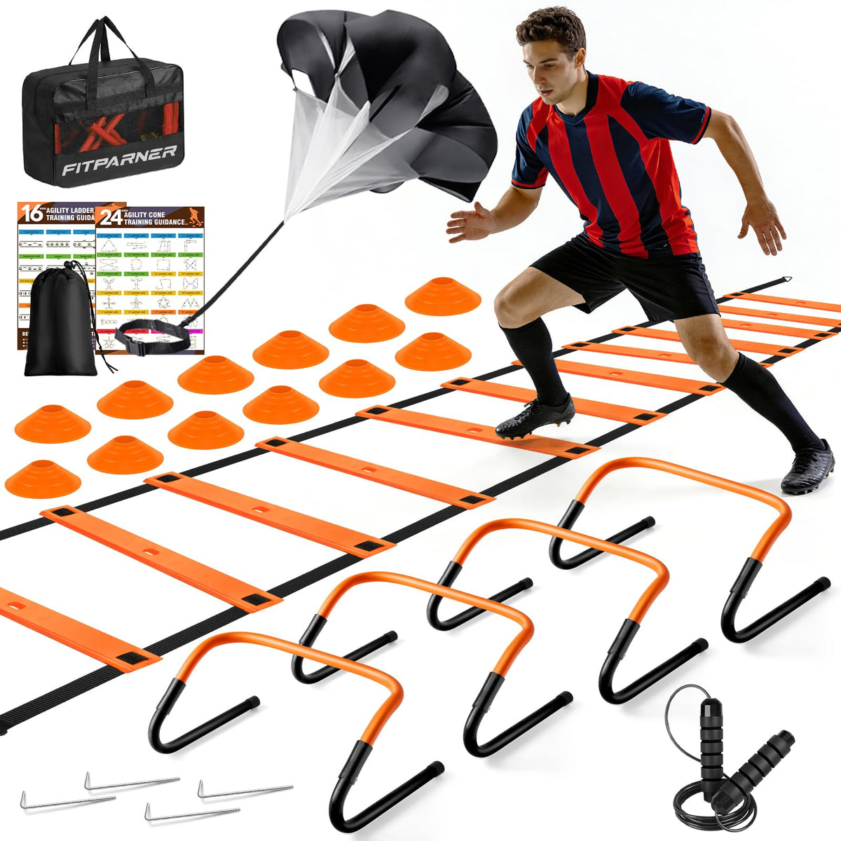 Agility Ladder Soccer Football Training Equipment Set - FITPARNER Official Imagery - 2