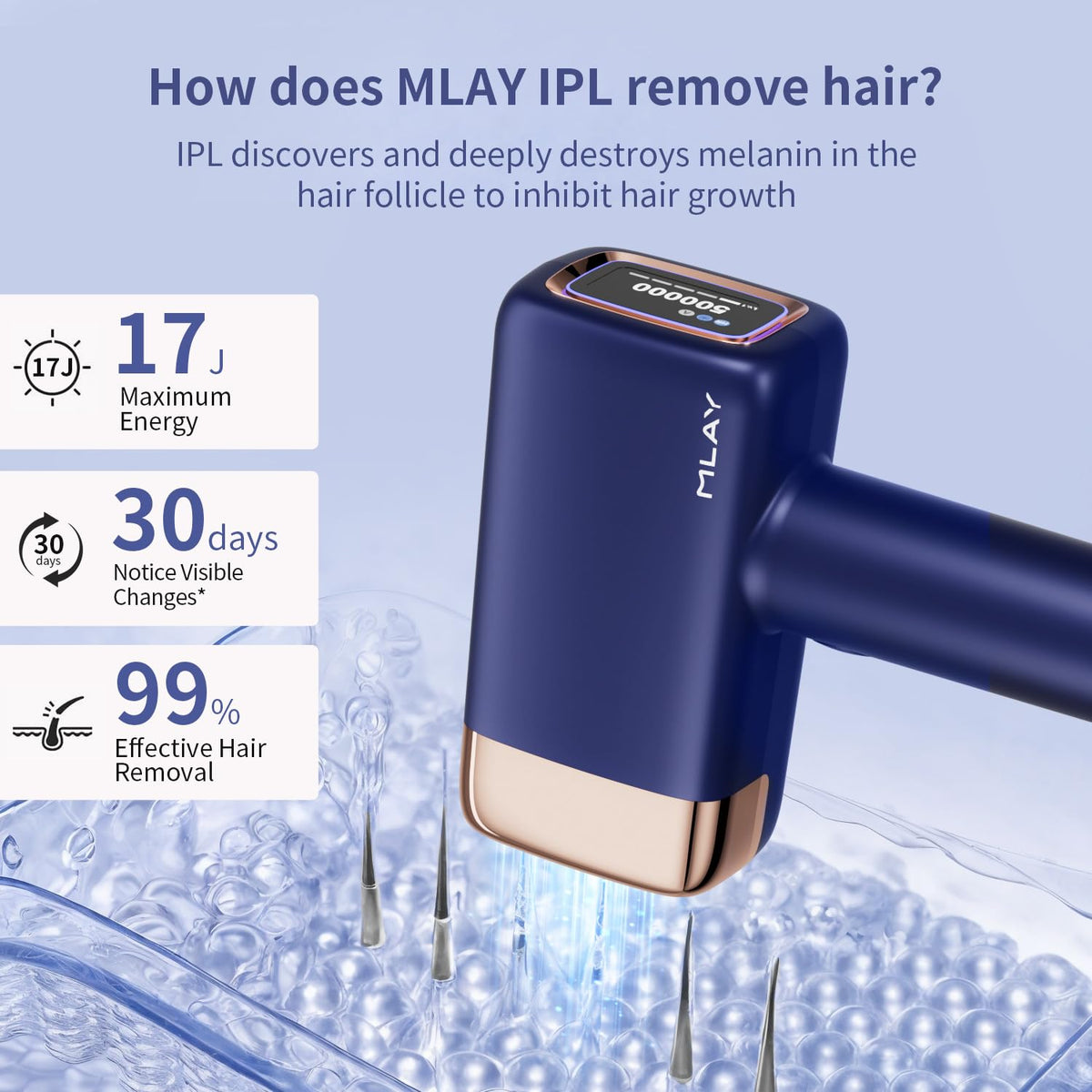 MLAY IPL Laser Hair Removal Ice Cooling Hair Removal Device - MLAY Official Imagery - 4