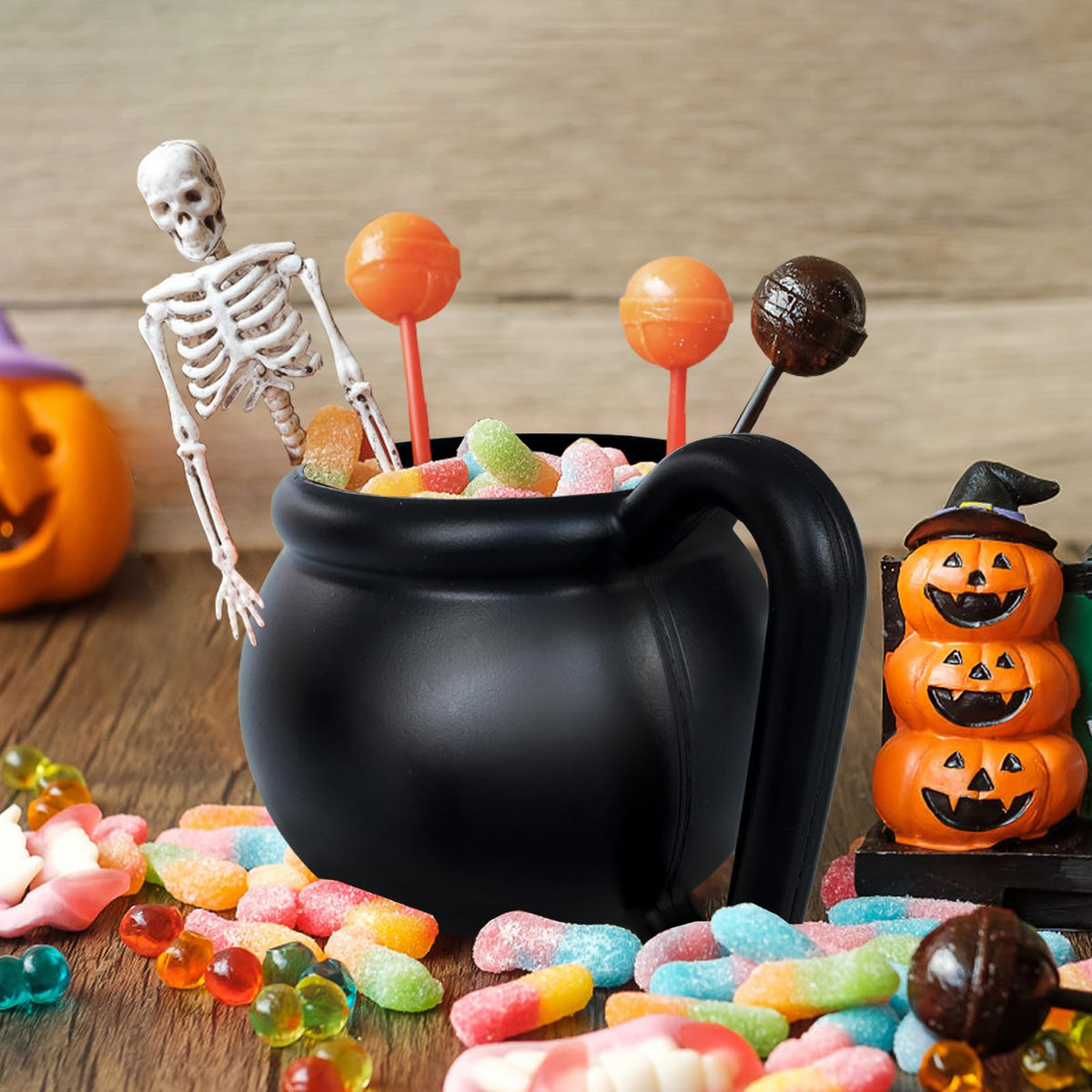 Baaxxango 12 Pcs 15 oz Cauldron Mugs Plastic Black Cauldron - Baaxxango Official Imagery - 7
