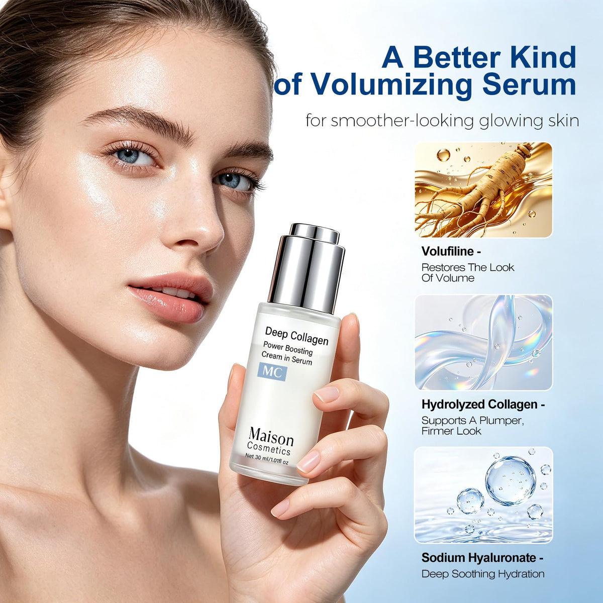 Korean Deep Collagen Serum for Face Plumping Dry and Mature - TUODAW Official Imagery - 3