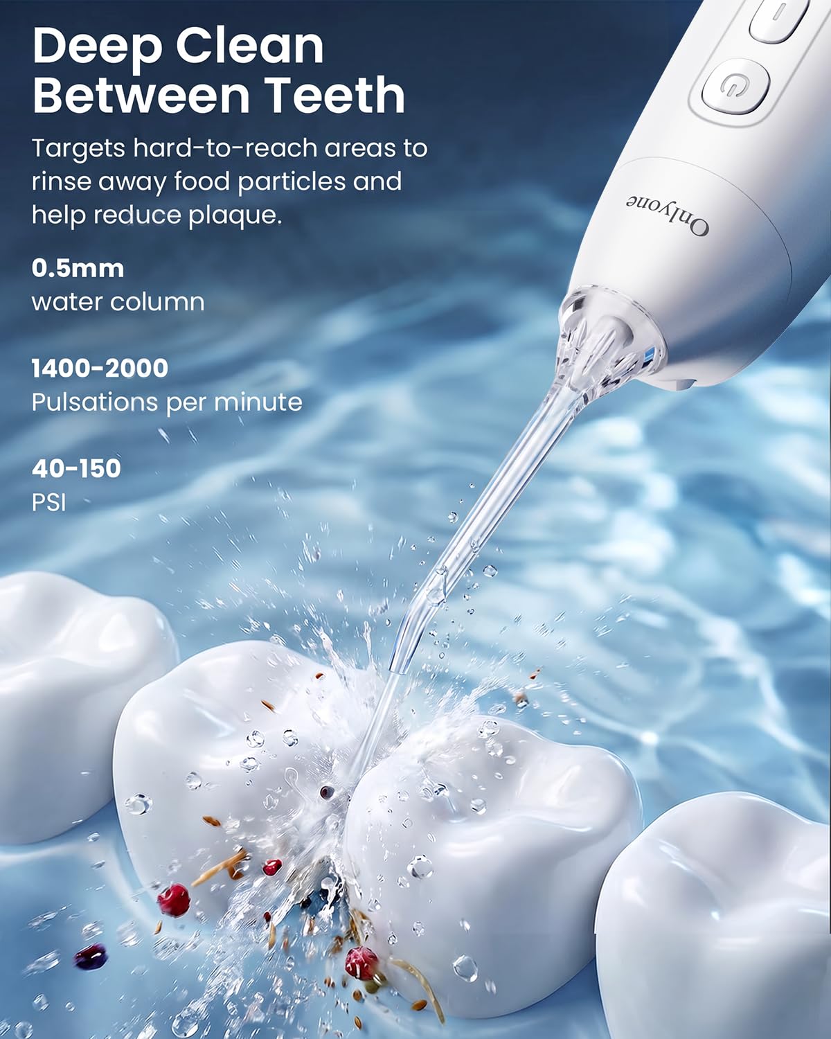 Onlyone Portable Water Flosser with 3 Settings 5 Tips for - Onlyone Official Imagery - 4