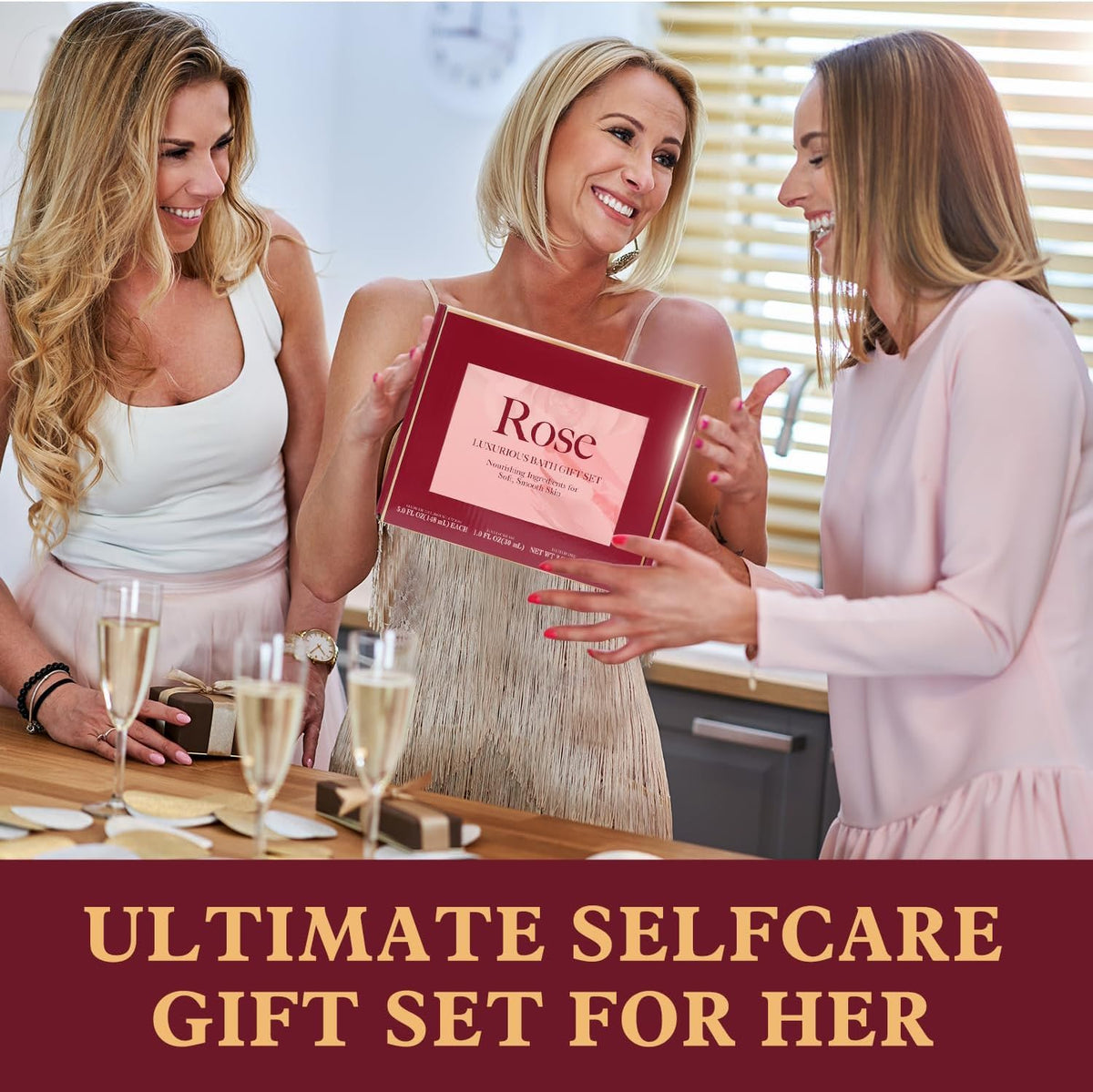 Spa Gifts for Women 6pcs Rose Womens Gift Sets Self Care - spa luxetique Official Imagery - 7