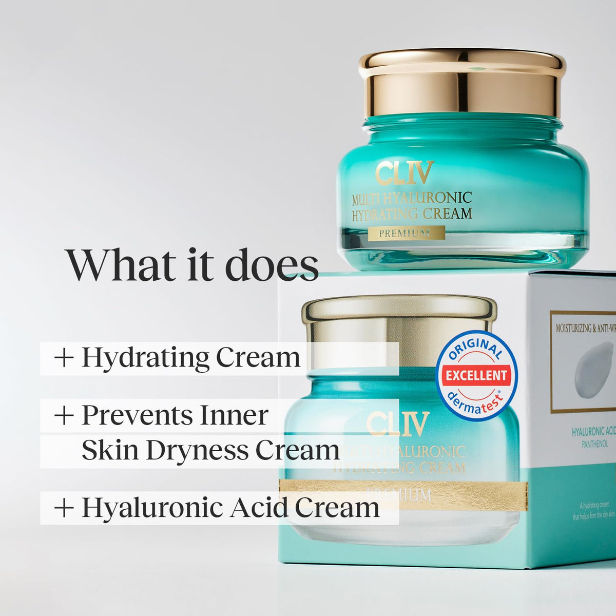 Multi Hyaluronic Hydrating Cream Korean Skincare Moisturizer - CLIV Official Imagery - 3